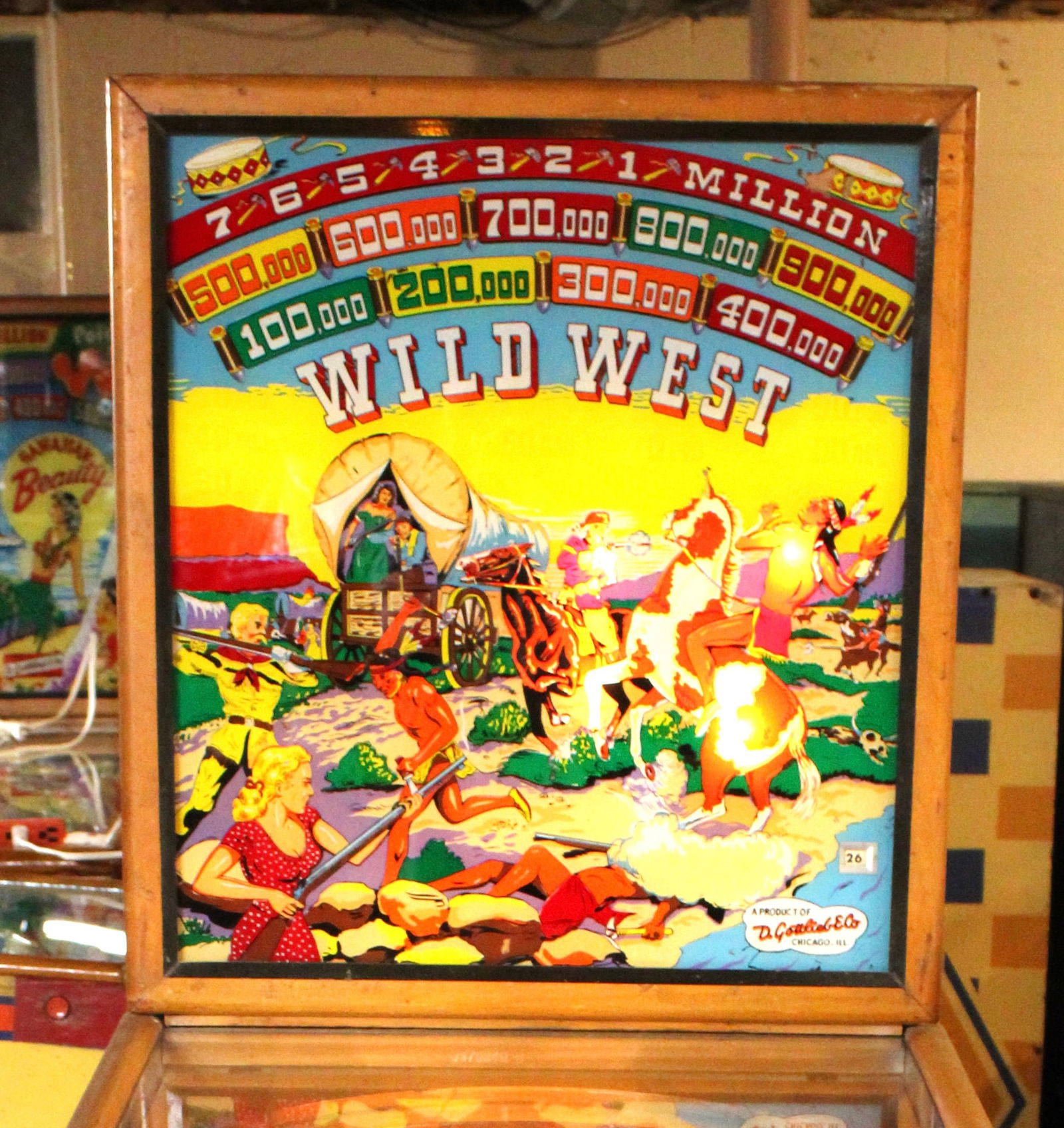 Gottlieb Wild West Woodrail Pinball Machine, 1951 (1 of 9)
