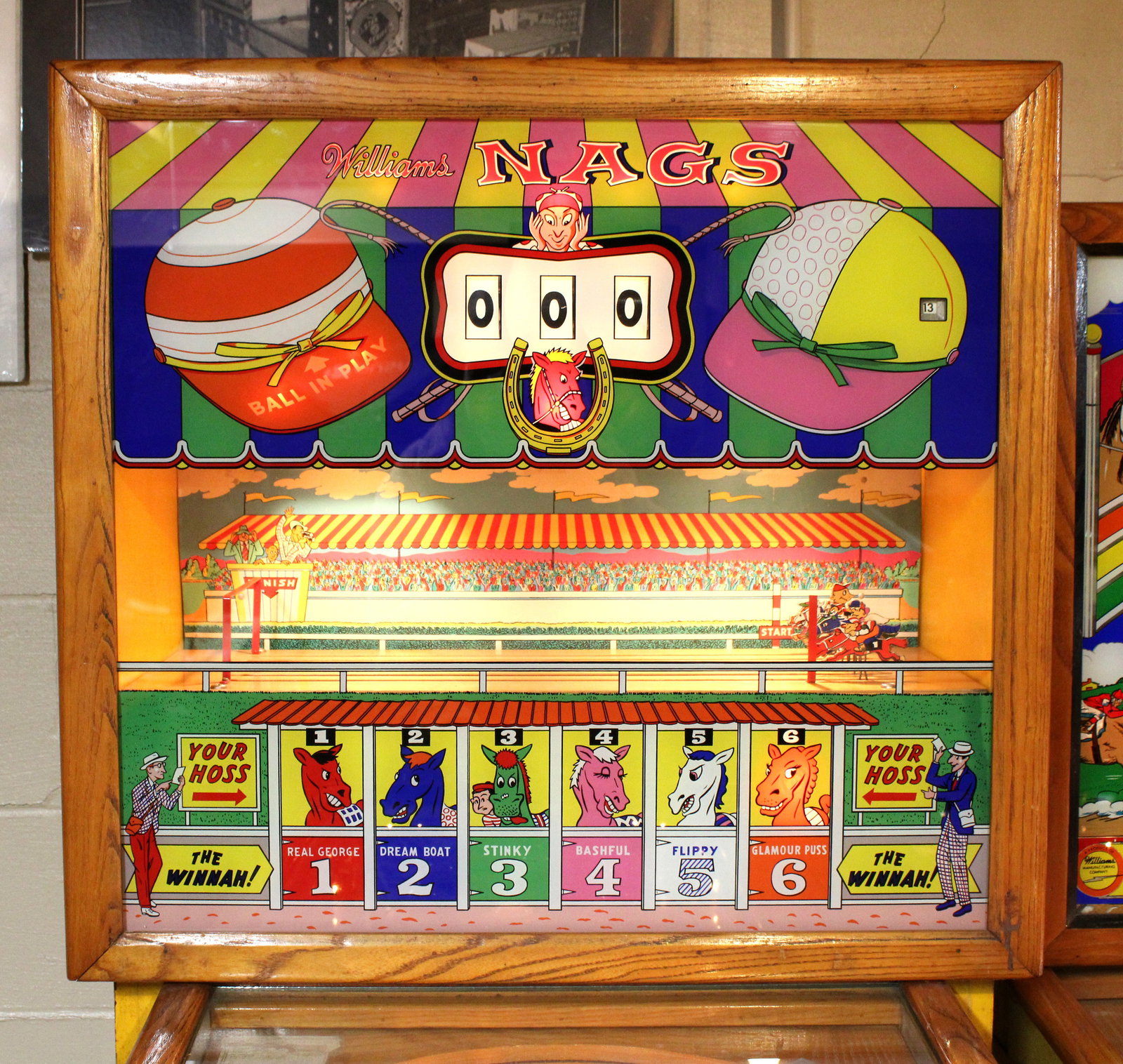 Williams Nags Woodrail Pinball Machine, 1960 (1 of 7)