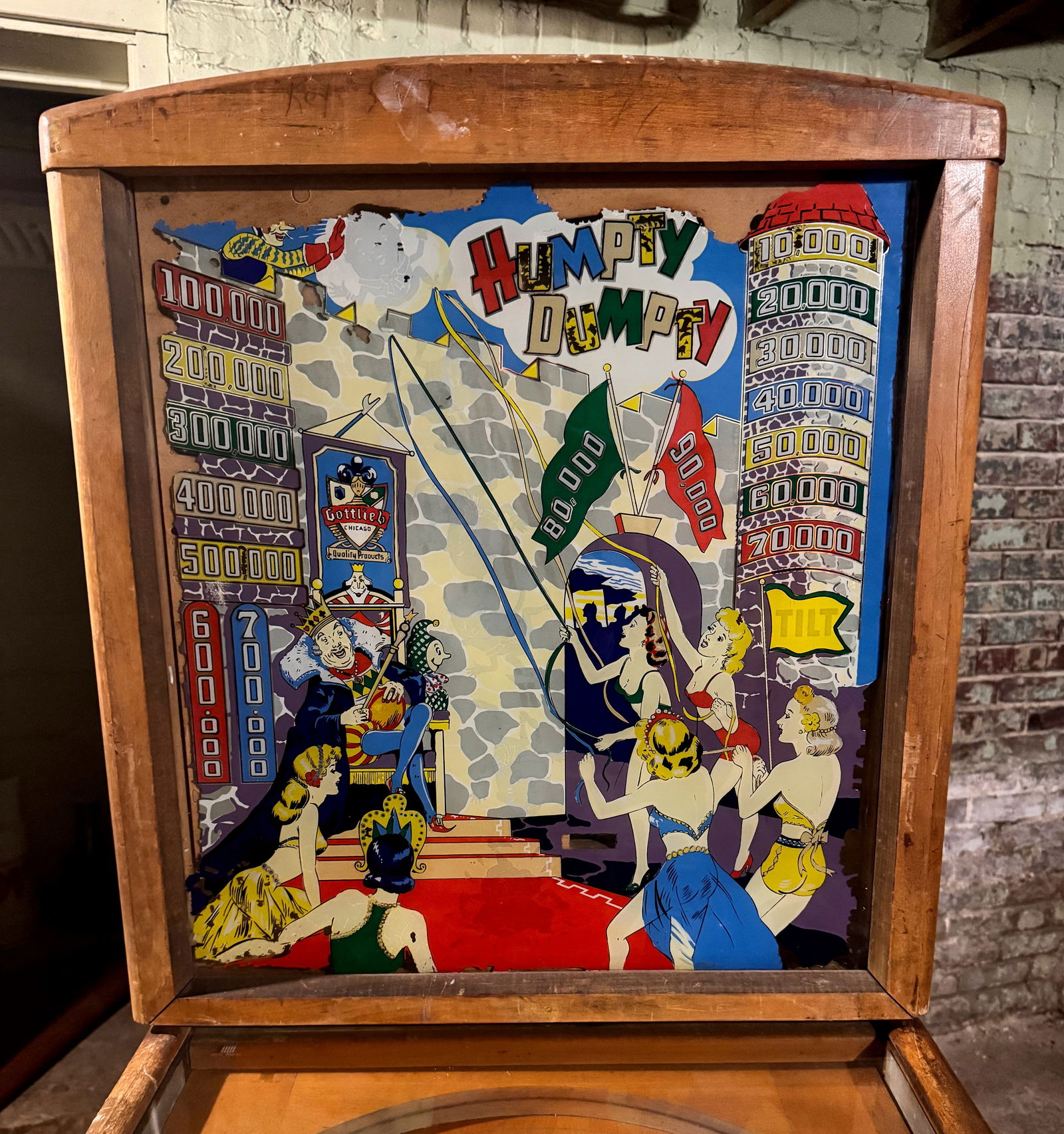 Gottlieb Humpty Dumpty Woodrail Pinball Machine, 1947 (1 of 6)