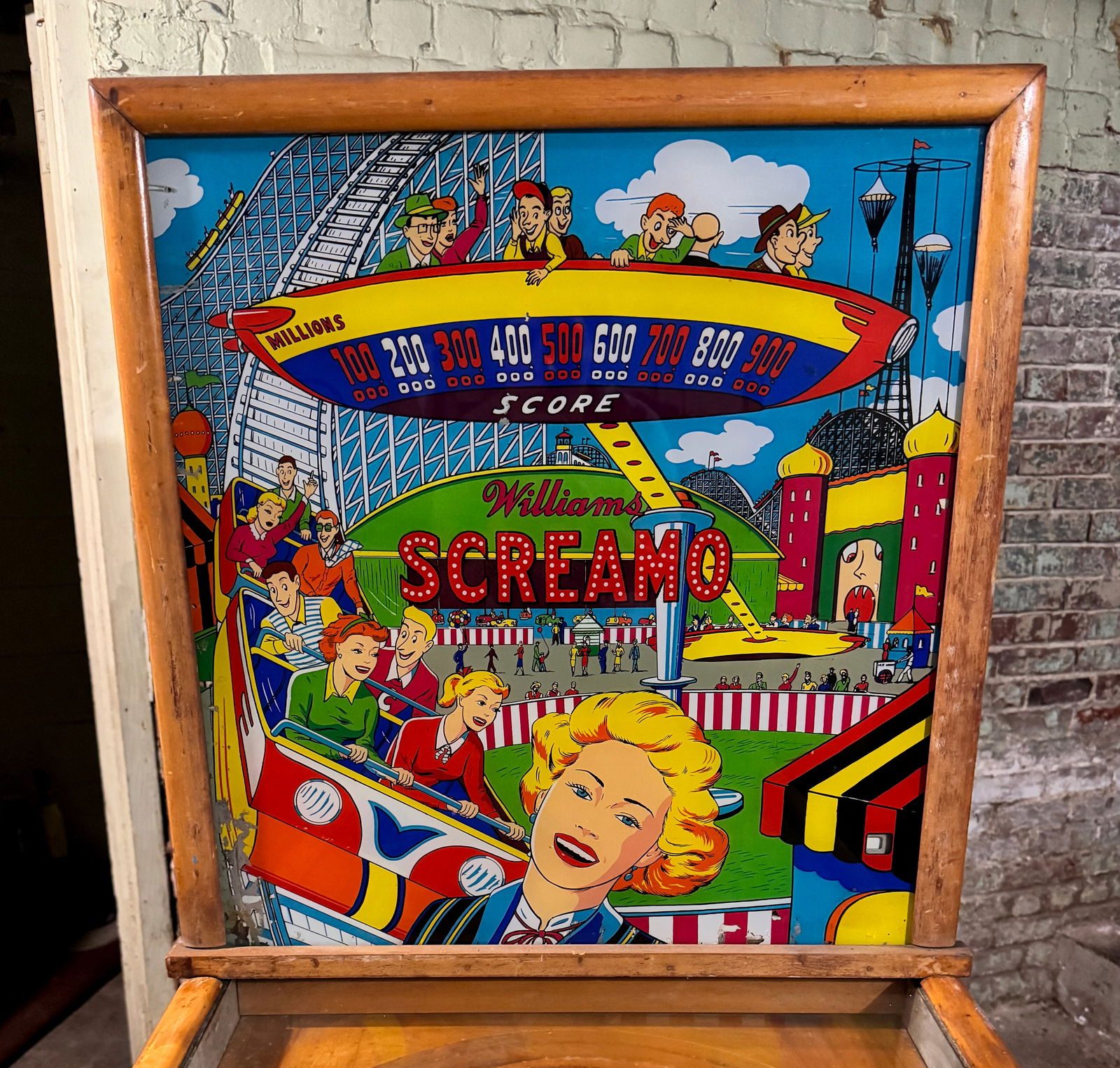 Williams Screamo Woodrail Pinball Machine, 1954 (1 of 6)