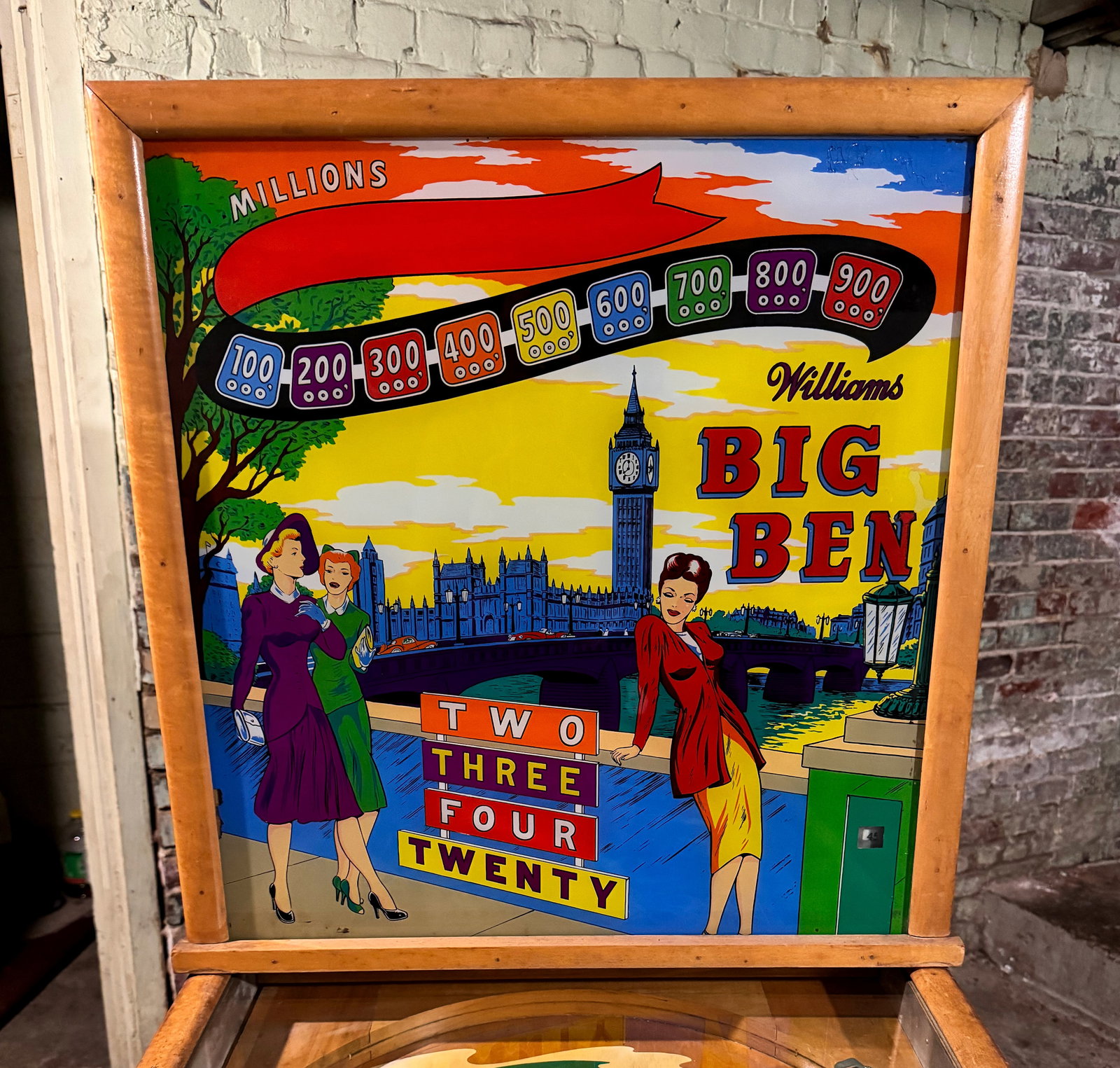 Williams Big Ben Woodrail Pinball Machine, 1954 (1 of 6)