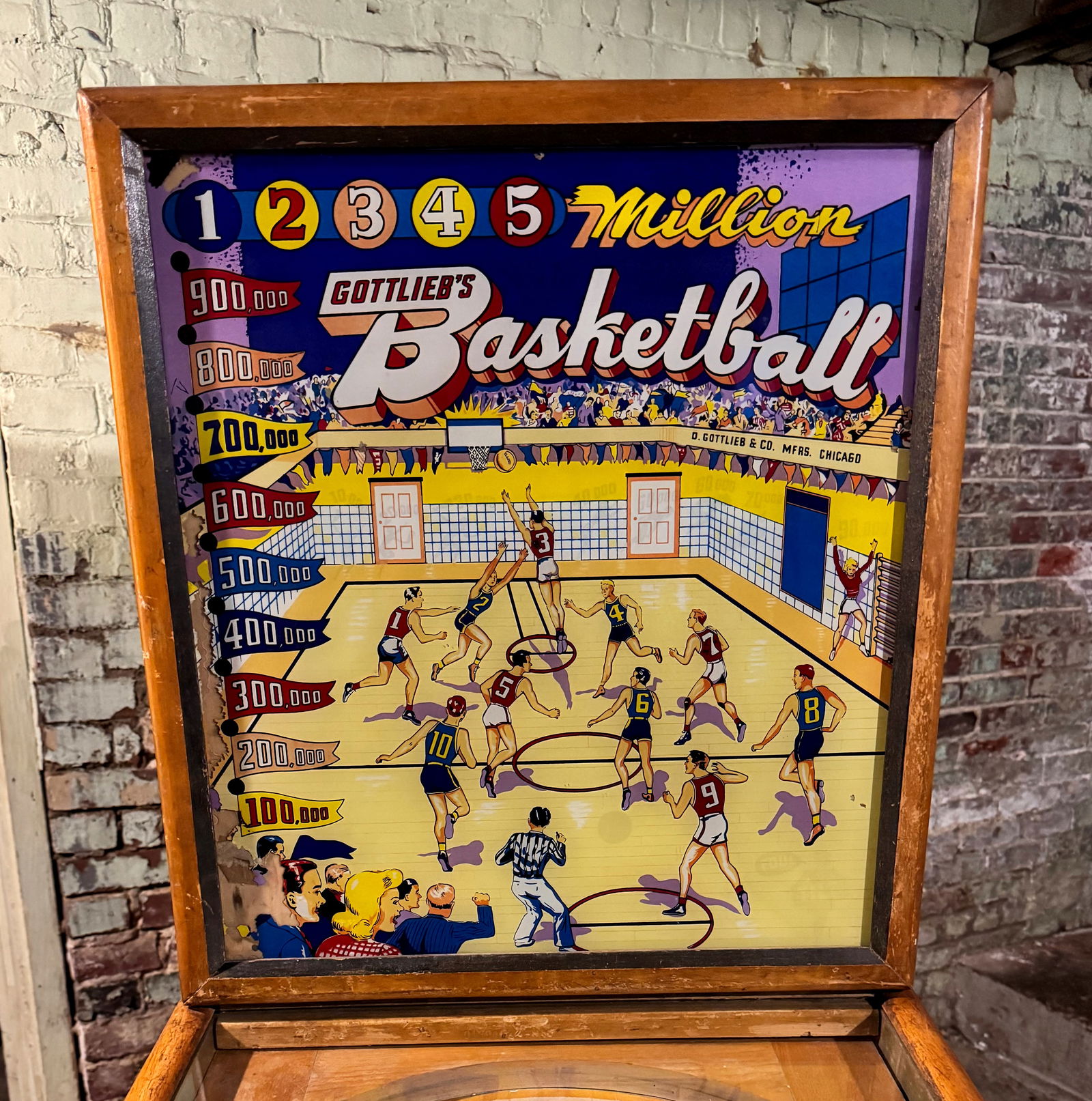 Gottlieb Basketball Woodrail Pinball Machine, 1949 (1 of 6)