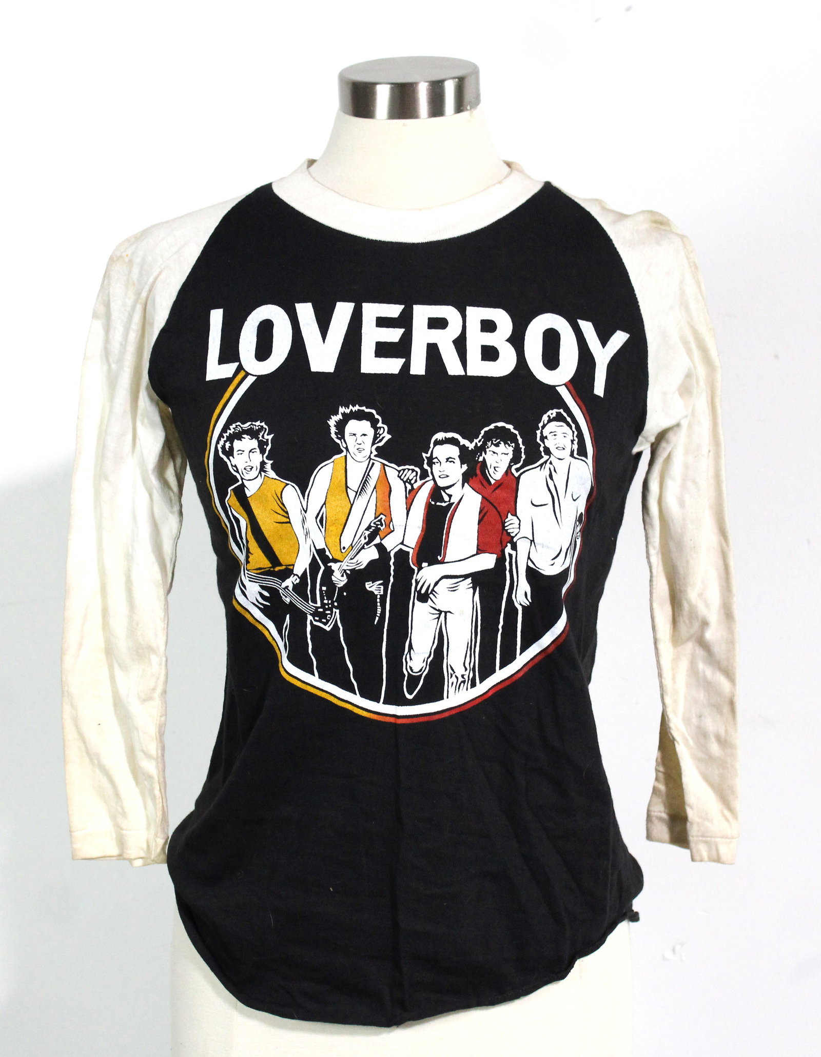 Lover Boy Deadstock NOS Vintage Band T-Shirt: In-house shipping available. Size Medium. Dimensions Pit to Pit: 16.5, Collar to Hem: 22