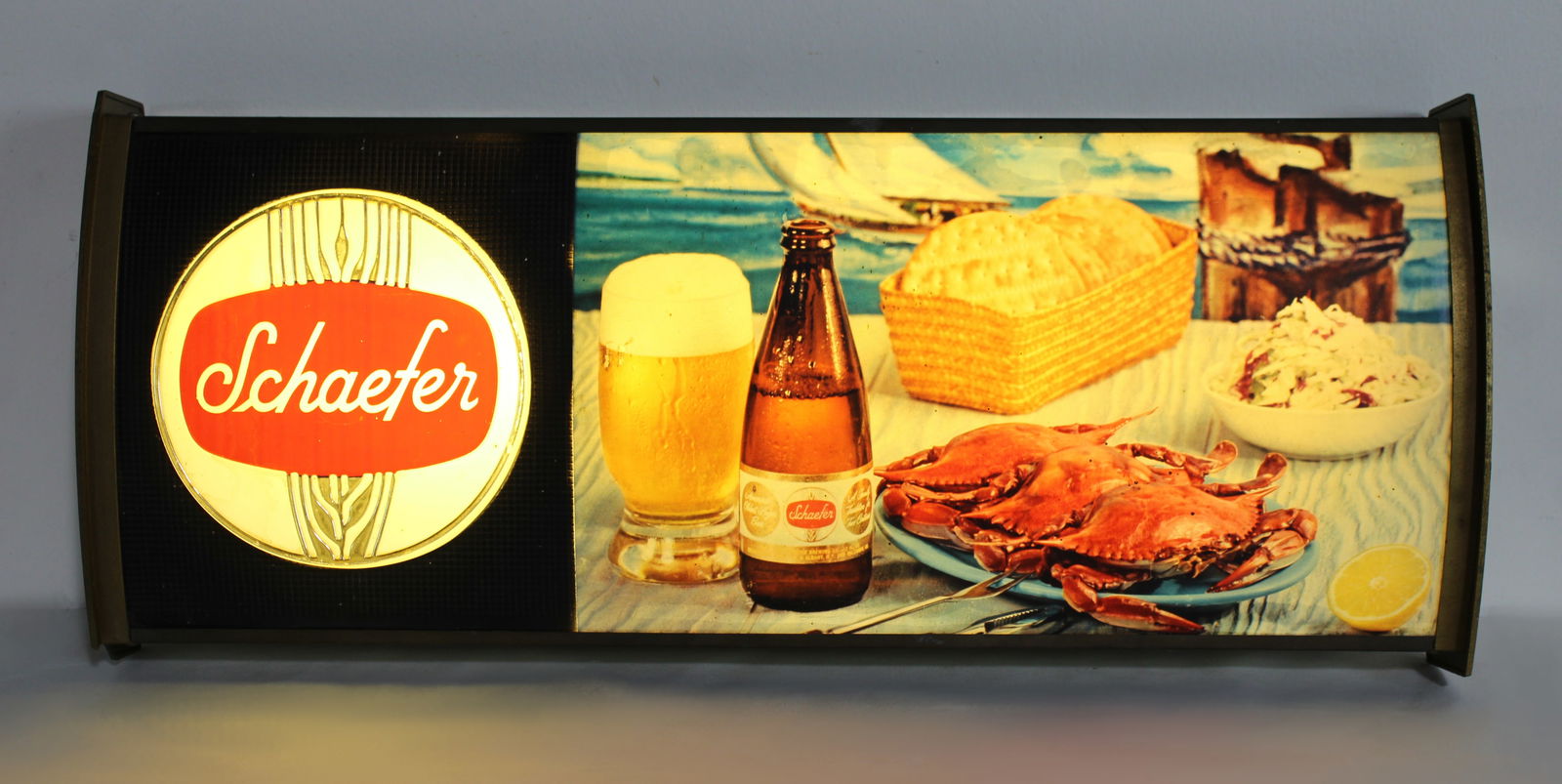 Schaefer Beer Light Up Crab Sign (1 of 2)