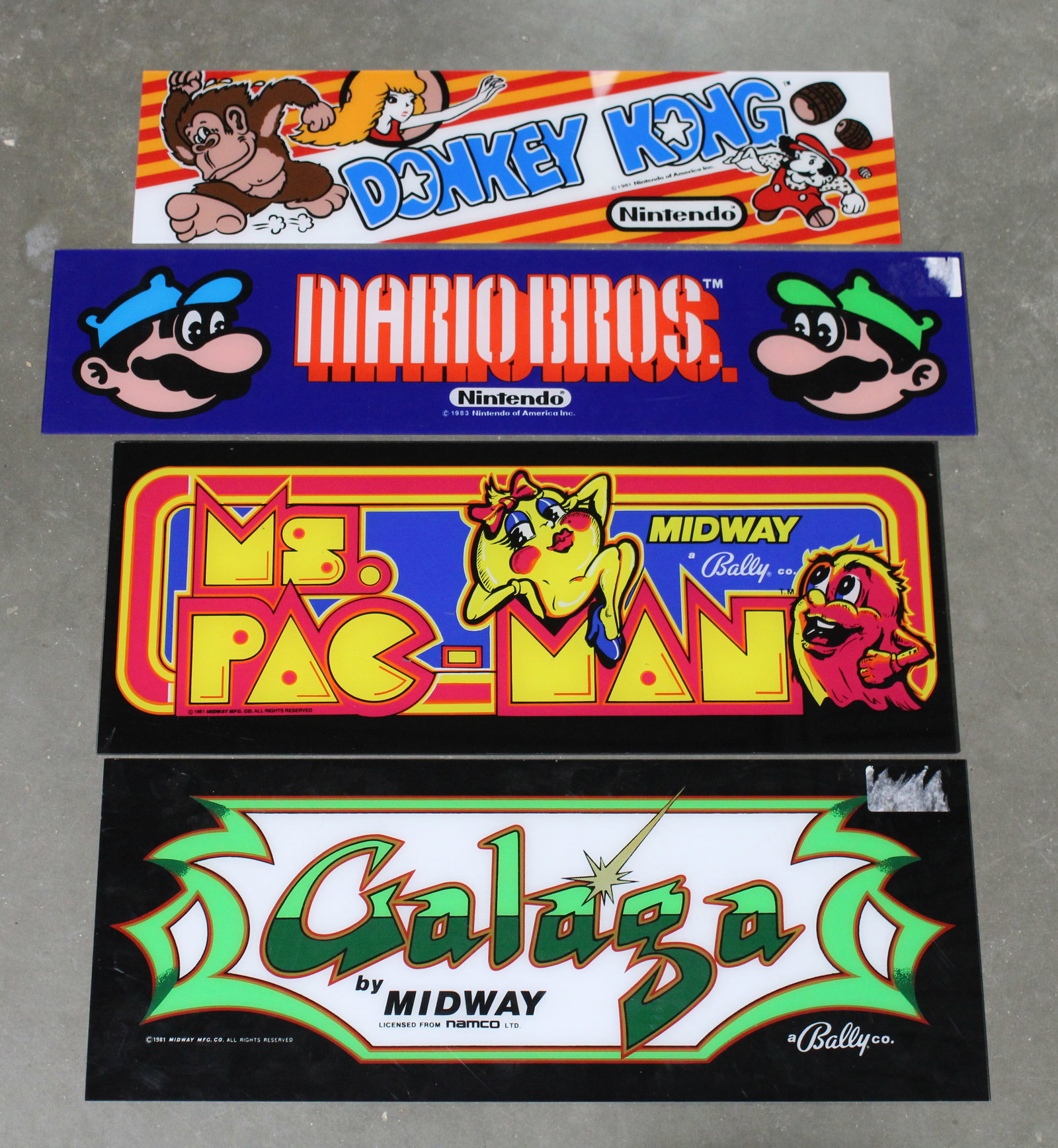 Arcade Game Headers incl. Donkey Kong, Ms. Pac-Man and Galaga (1 of 1)