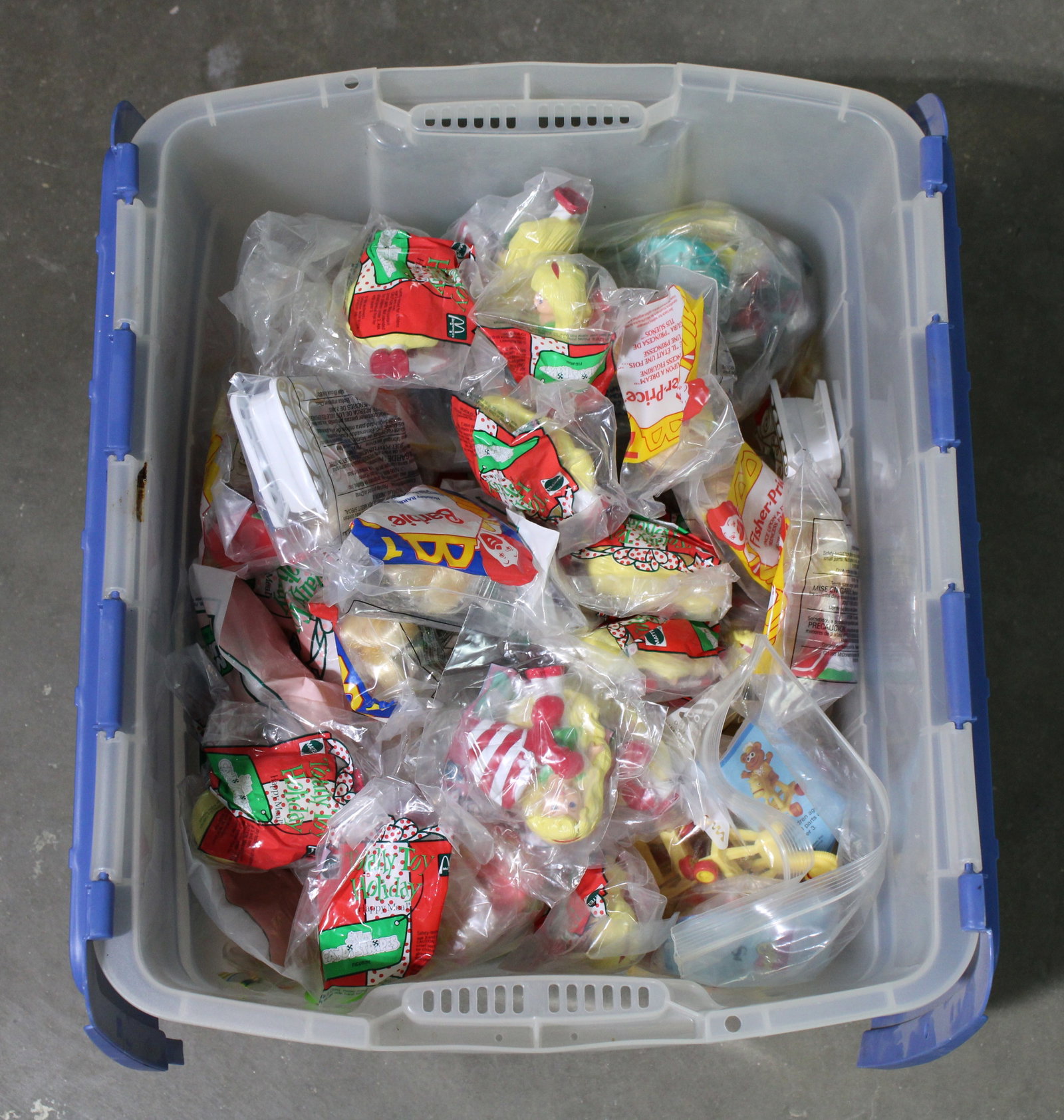 Vintage Mcdonalds Toys, Lot 2: Includes Barbie, Dinosaurs, Muppet Babies, Fisher Price, Etc. Some are opened (just toys no bag). In-house shipping available. Dimensions: 14 x 18 x 20