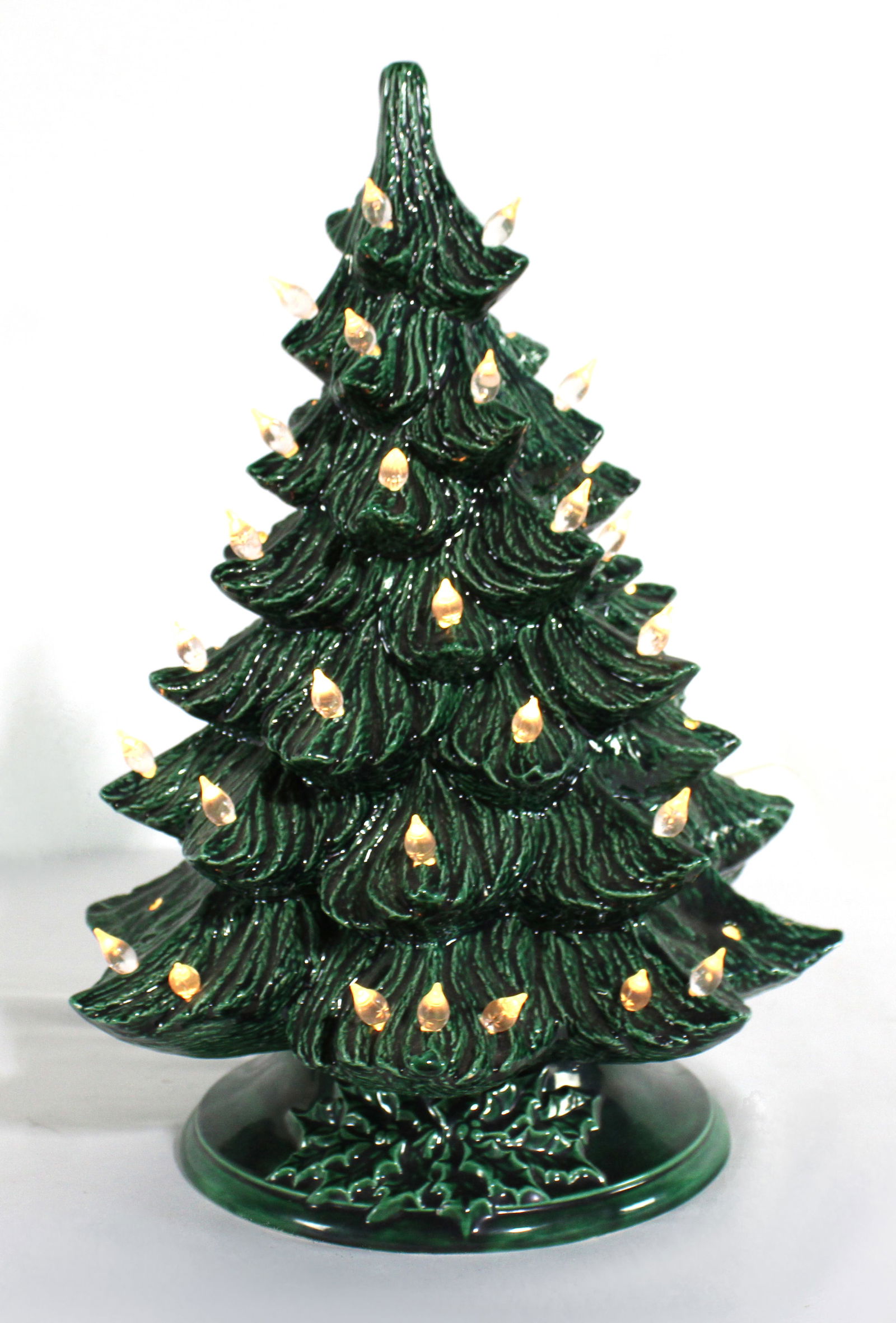 16" Green Ceramic Light-Up Table Top Christmas Tree (1 of 3)