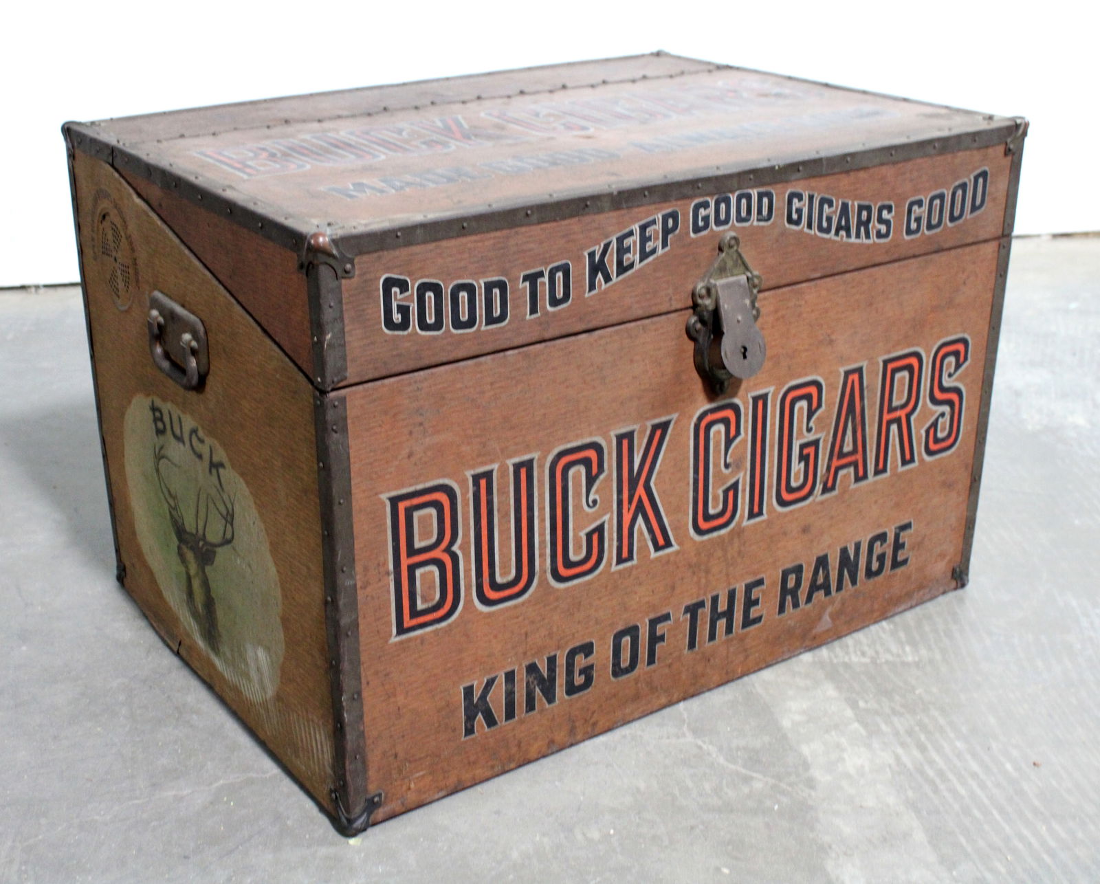 Buck Cigars "King of the Range" Point of Sale Tin Humidor (1 of 7)