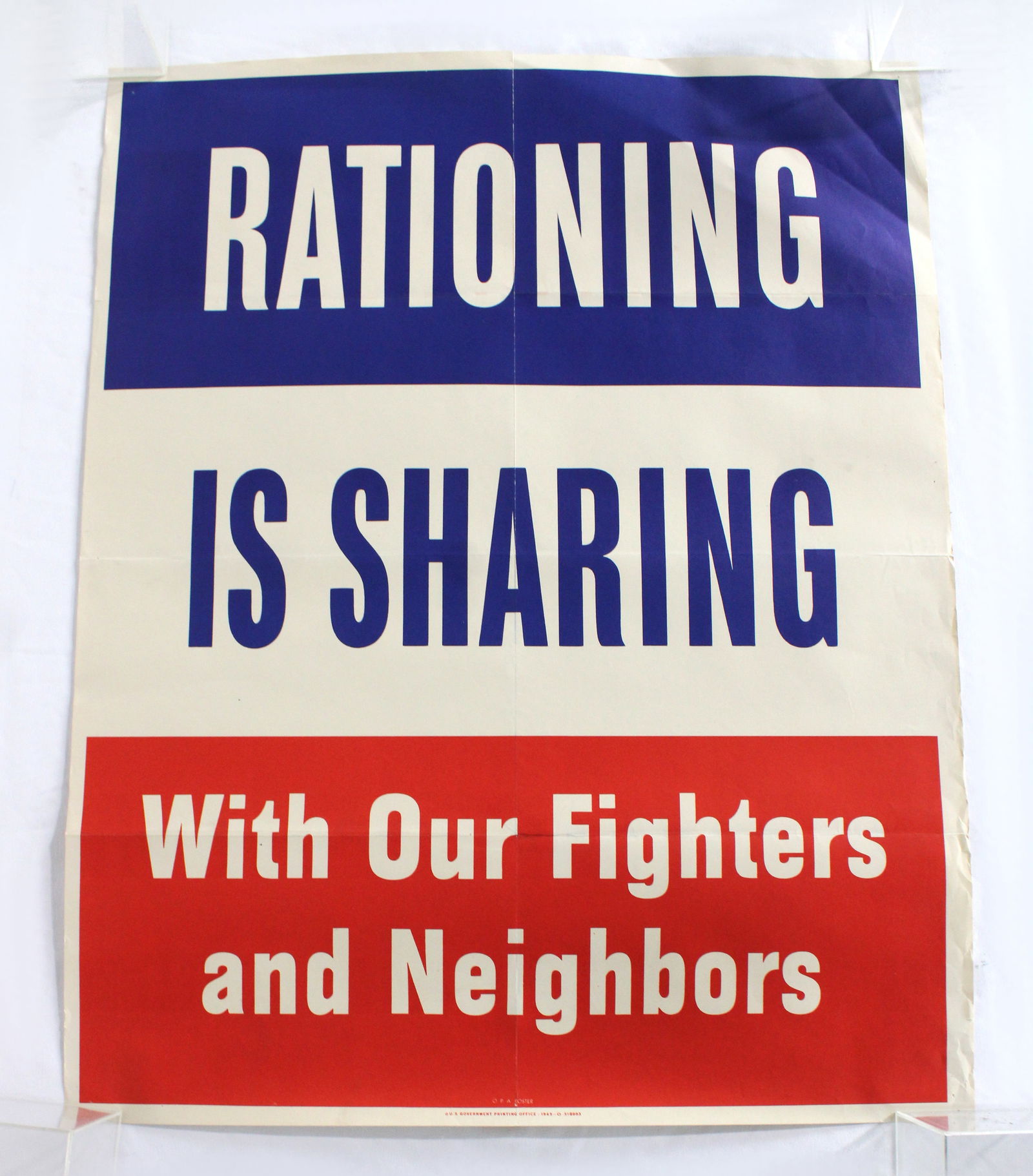 "Rationing is Sharing" World War II Propaganda Poster (1 of 2)