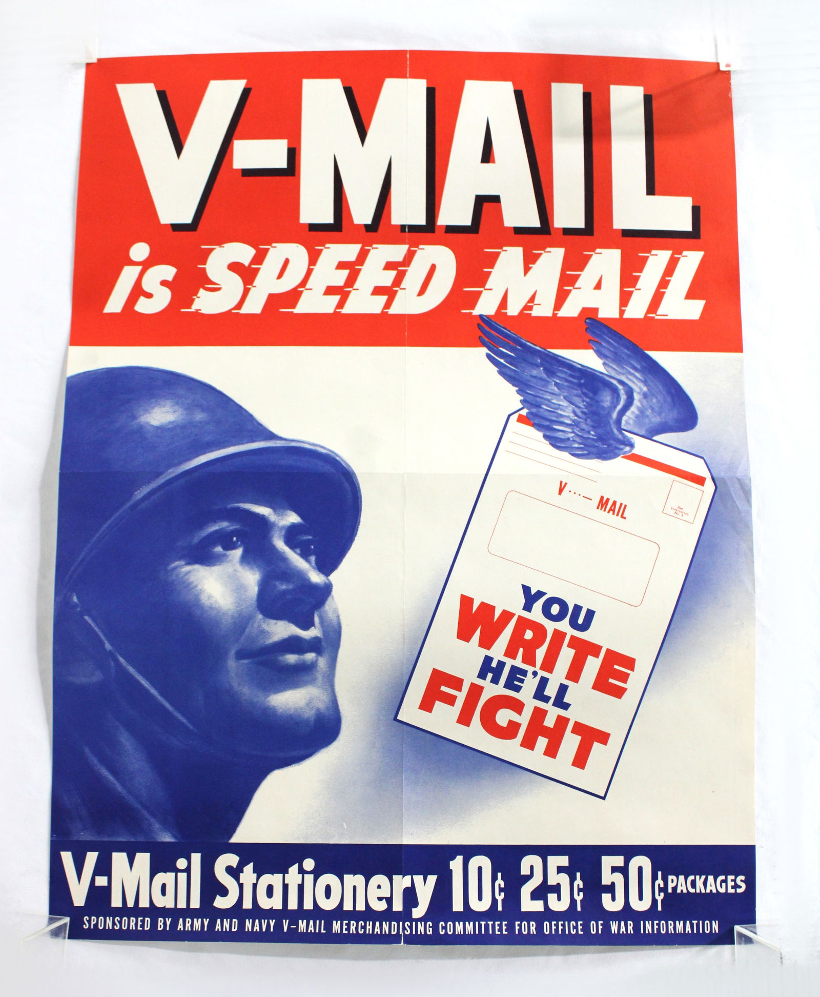 "V-Mail is Speed Mail" WW2 Poster (1 of 1)