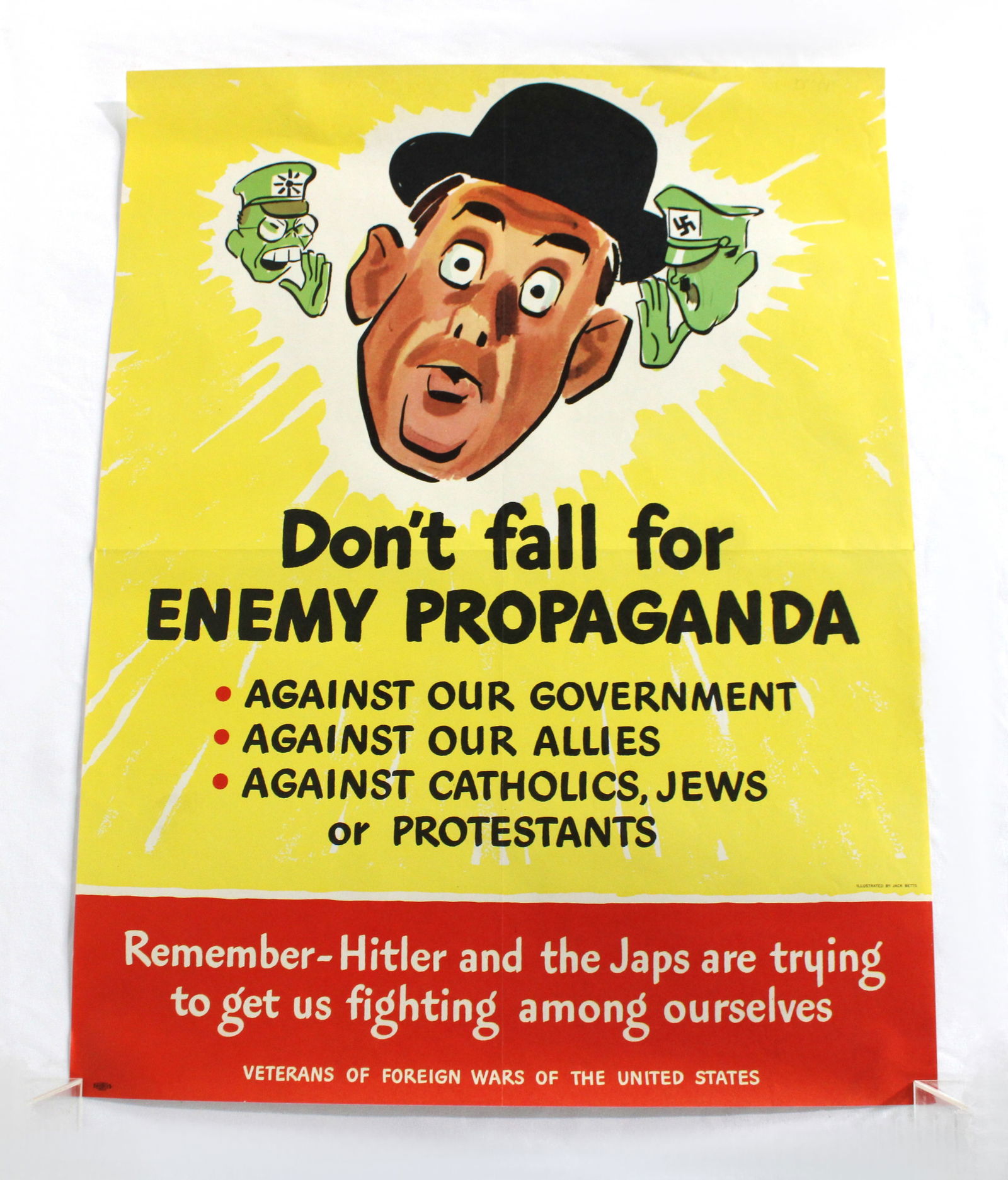 "Don't Fall For Enemy Propaganda" WW2 Poster (1 of 1)