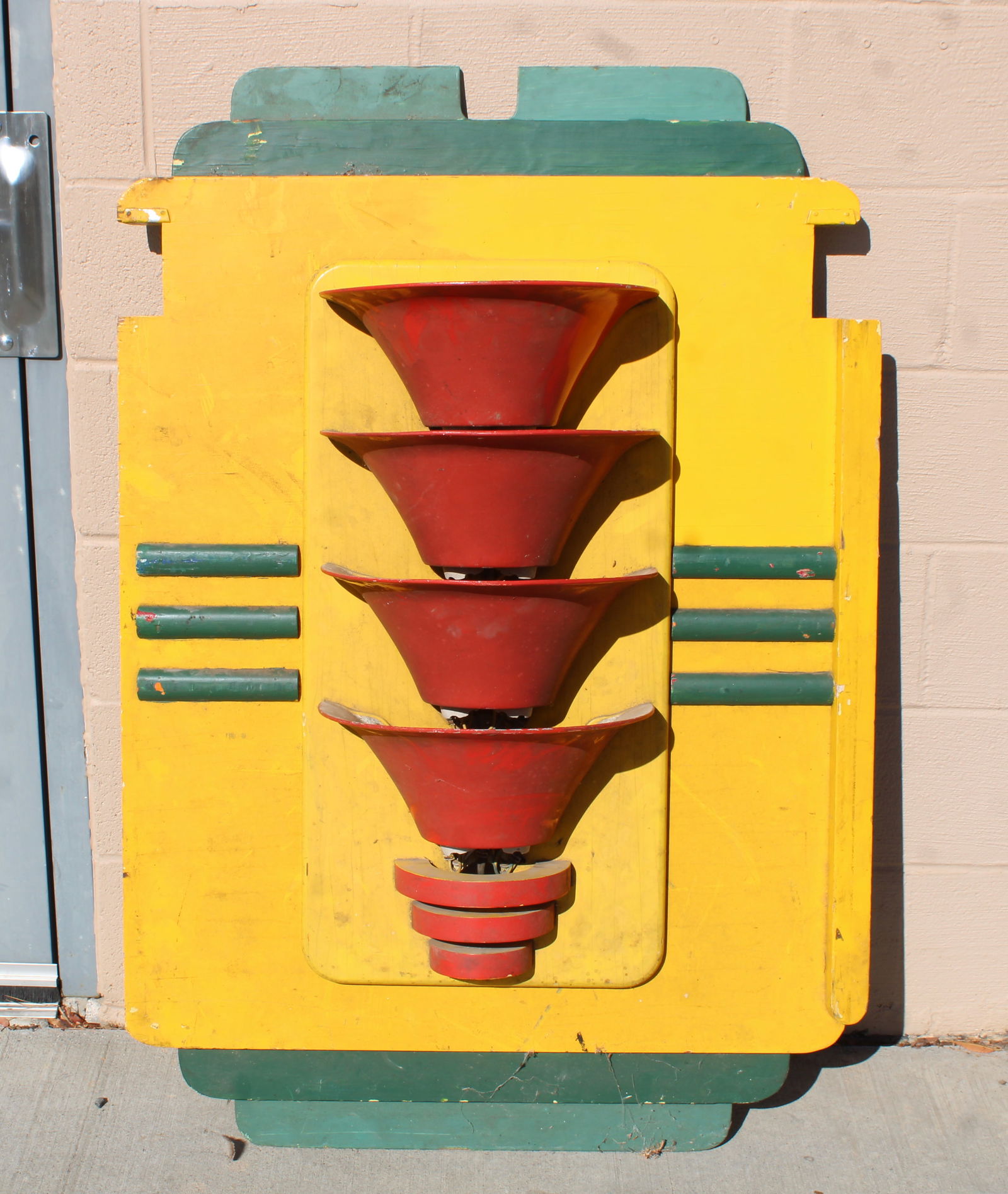 Art Deco Carnival / Amusement Park Light: This item requires third-party shipping or pickup arrangements to be made. Dimensions: 48 x 34 x 12