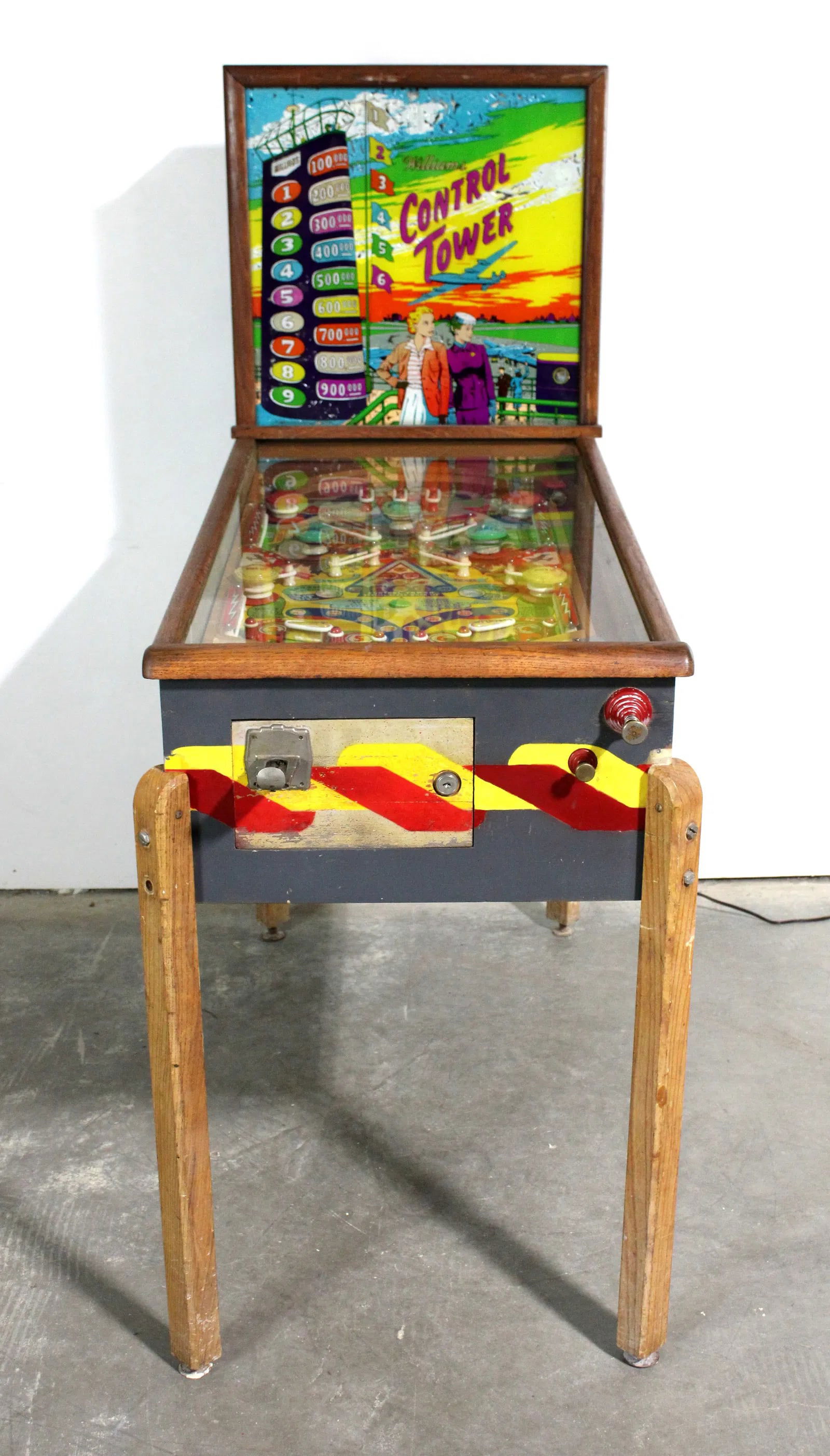 Williams Control Tower Woodrail Pinball Machine, Richard Lawnhurst Collection (1 of 6)