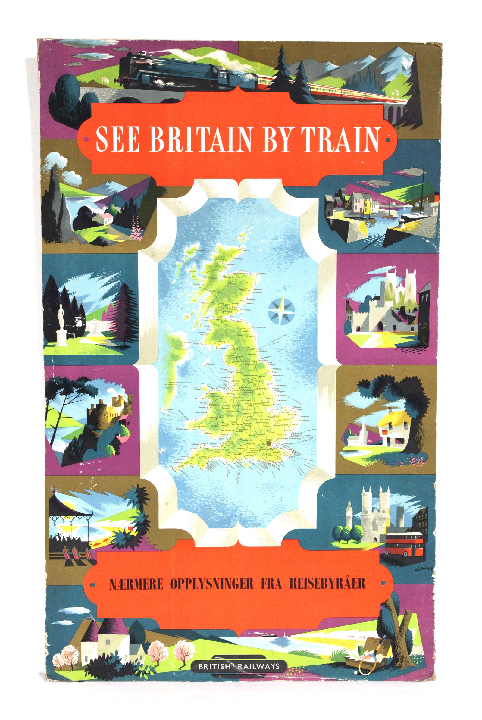 British Railways "See Britain By Train" Travel Poster (1 of 1)