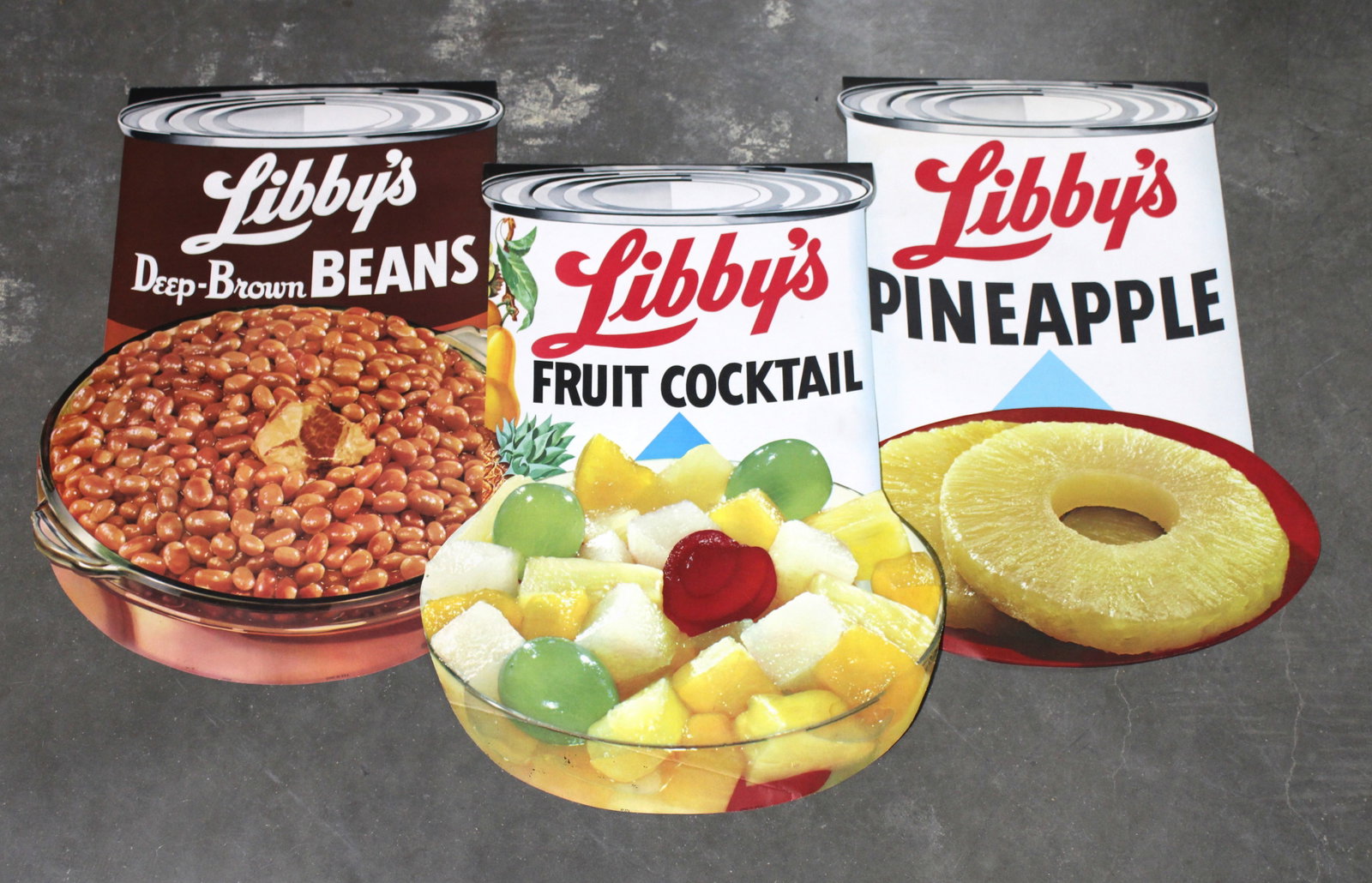 Libby's Canned Food Advertisements: Paper. In-house shipping available. Shipped rolled. Dimensions of one: 25 x 18