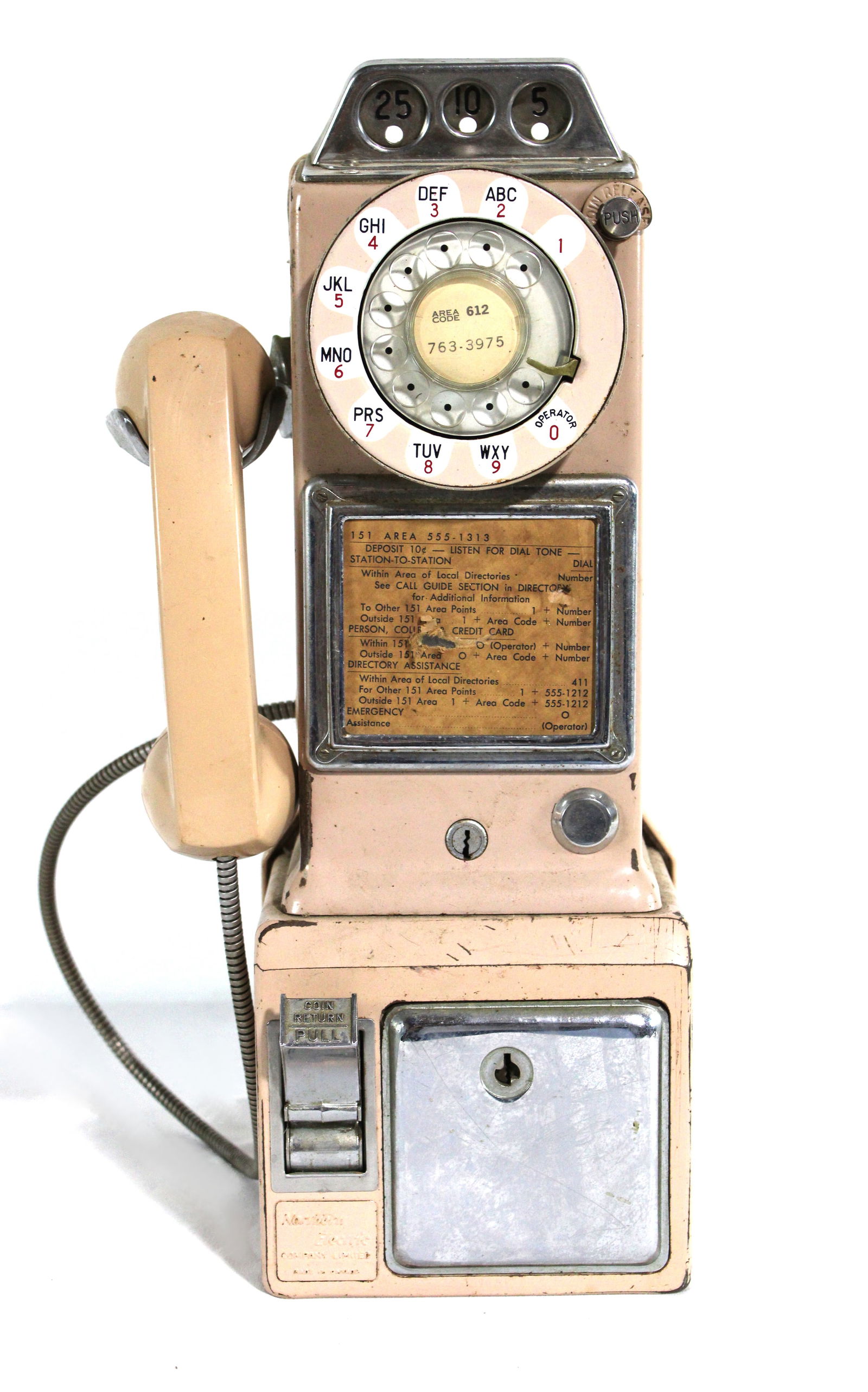 Northern Electric Coin Op Dial Pay Phone (1 of 3)