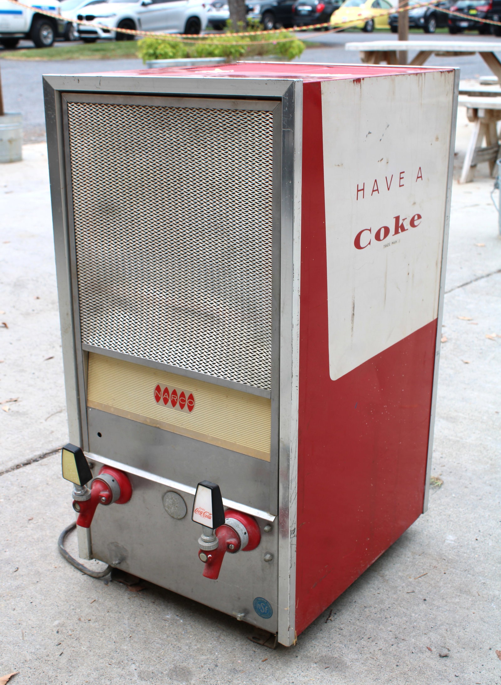 Narco Counter Soda Dispenser: This item requires third-party shipping or pickup arrangements to be made. Dimensions: 30 x 15 x 20
