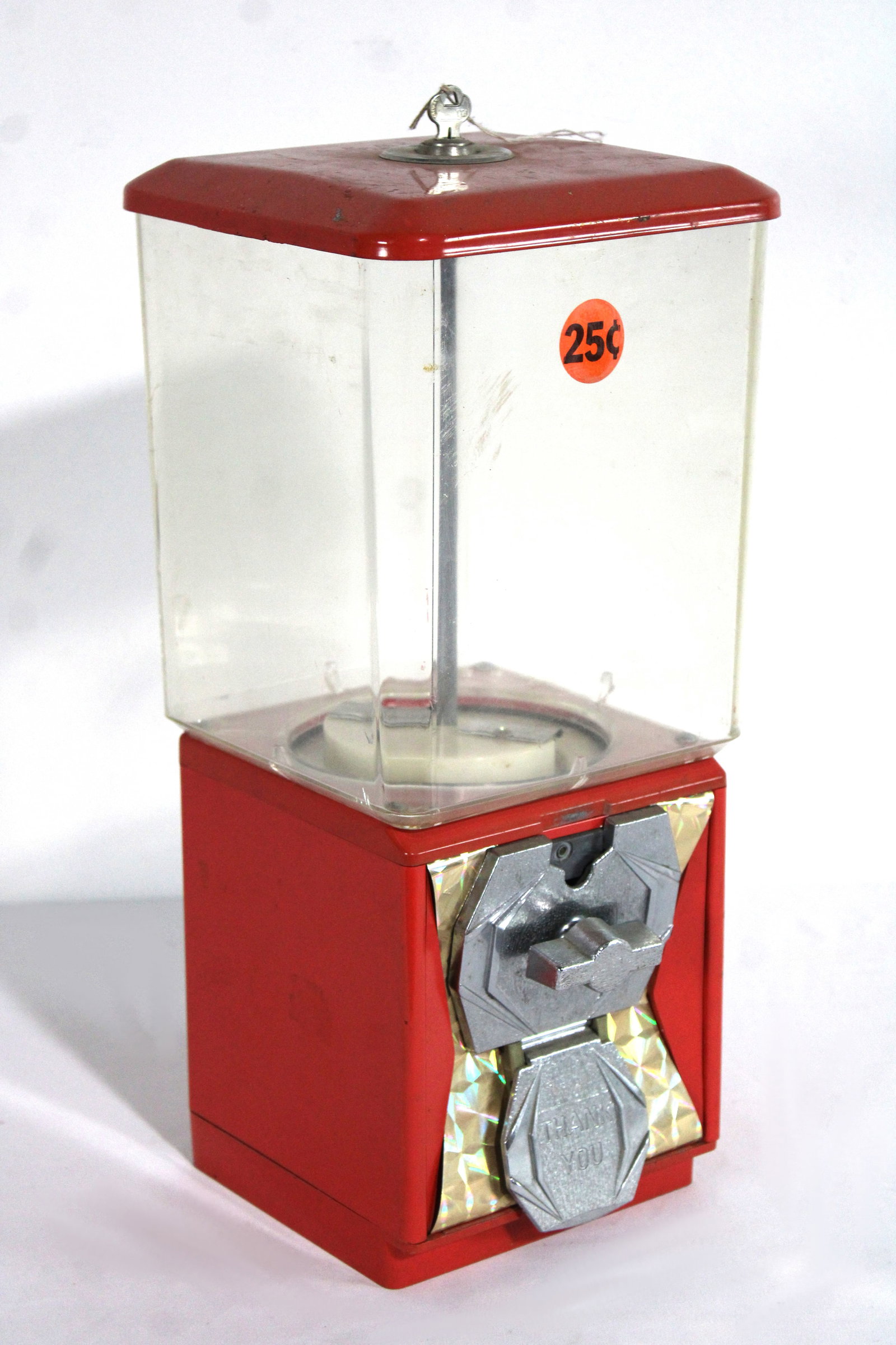 Coin Op Gumball Vendor: Plastic globe. In-house shipping available. Dimensions: 17 x 8 x 8