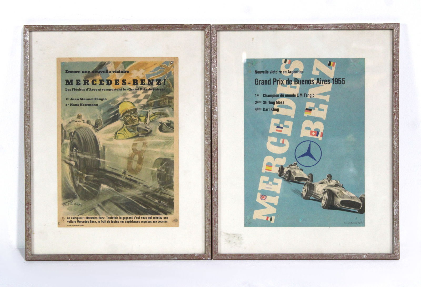 Mercedes Benz Grand Prix Buenos Aires Advertisements 1950s, Framed (1 of 2)