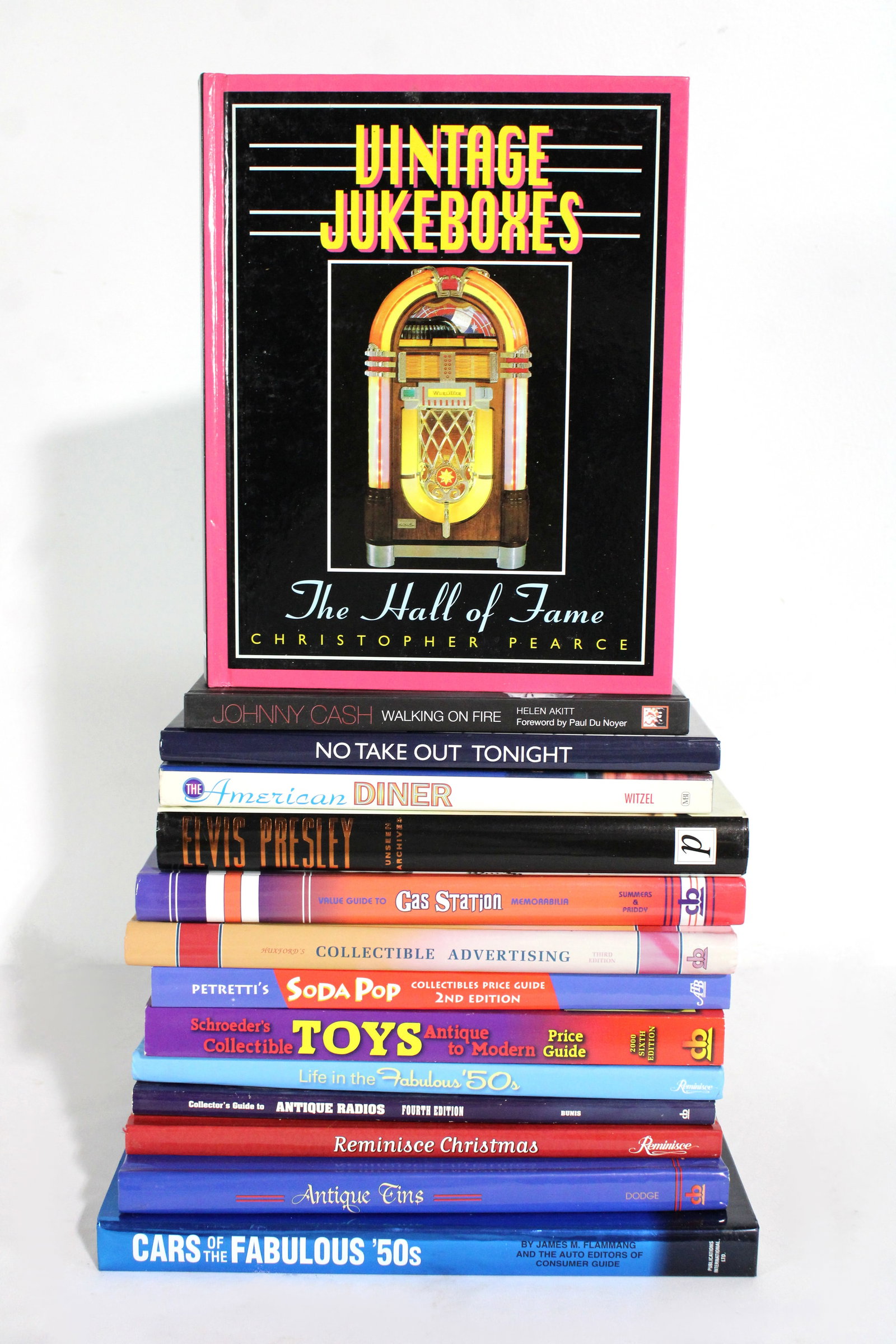 Coffee Table Books Including Vintage Jukeboxes, Elvis Presley and Soda Pop: Total of 14. In-house shipping available.