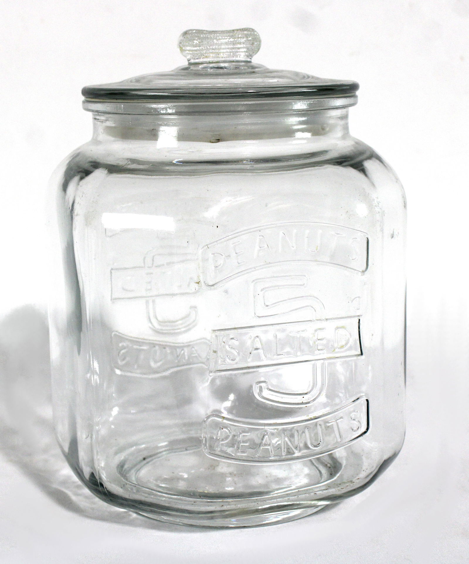 Peanuts Glass Jar: This item requires third-party shipping or pickup arrangements to be made. Dimensions: 12 x 9 x 9