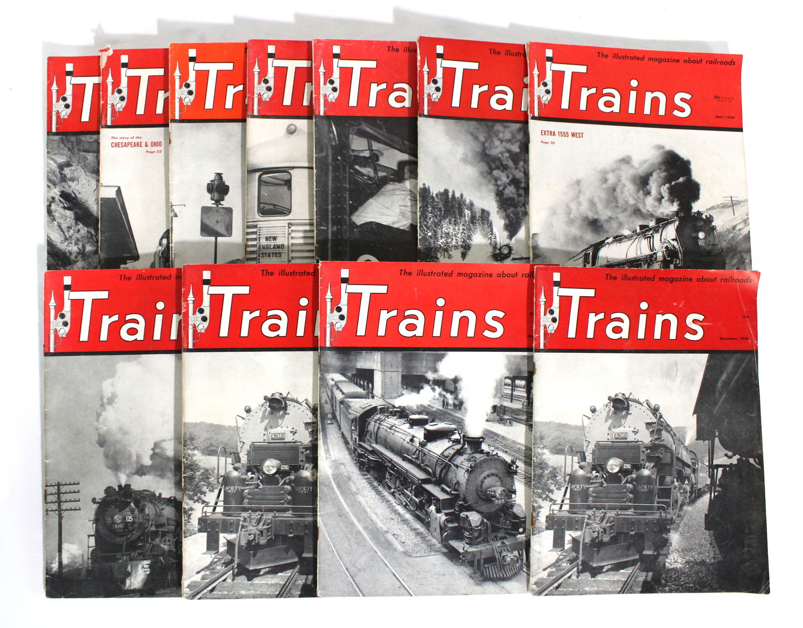 Vintage Trains Railroad Magazines, 1940s-50s (1 of 1)