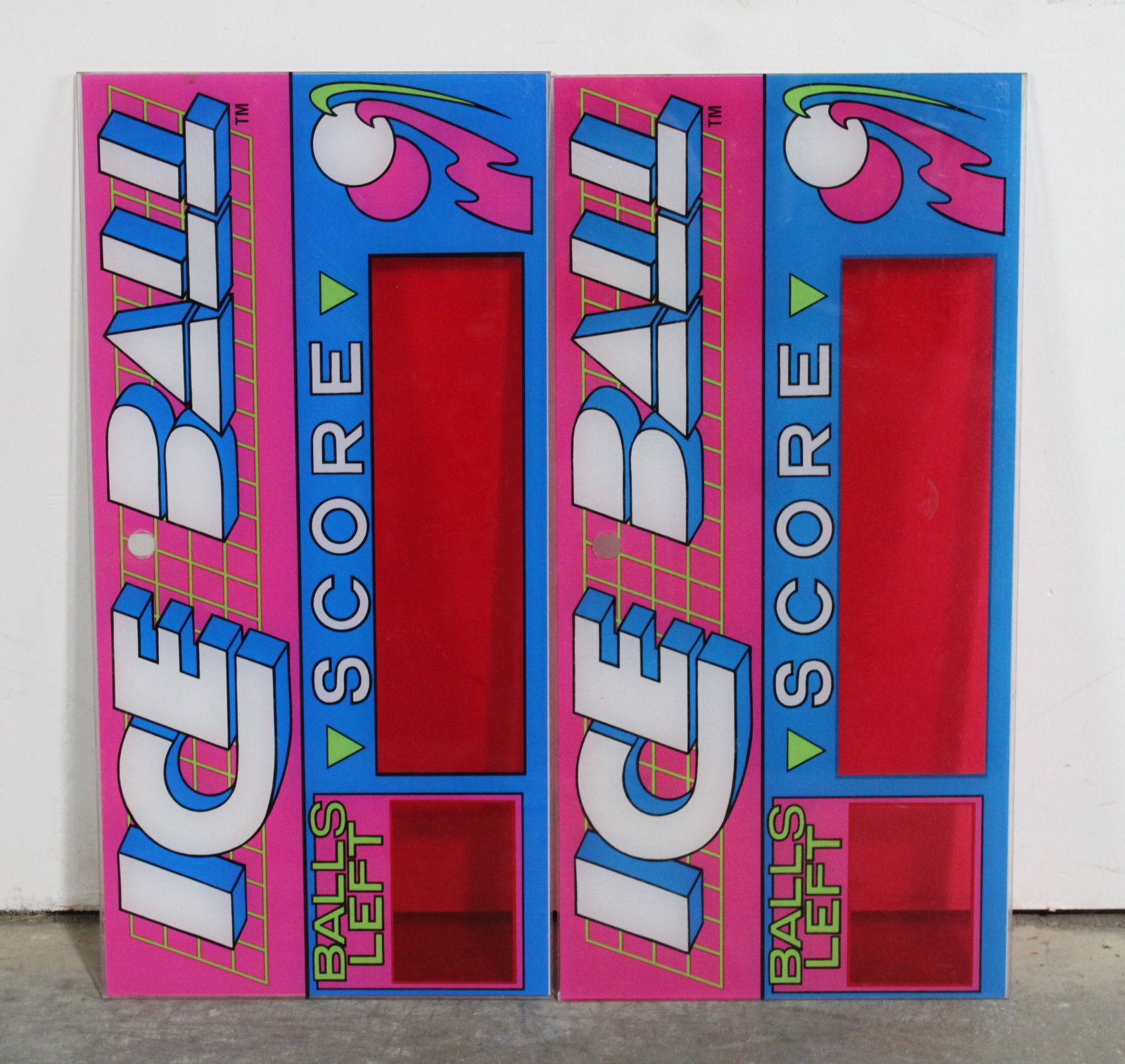 Pair of Ice Ball Skeeball Score Marquees: In-house shipping available.