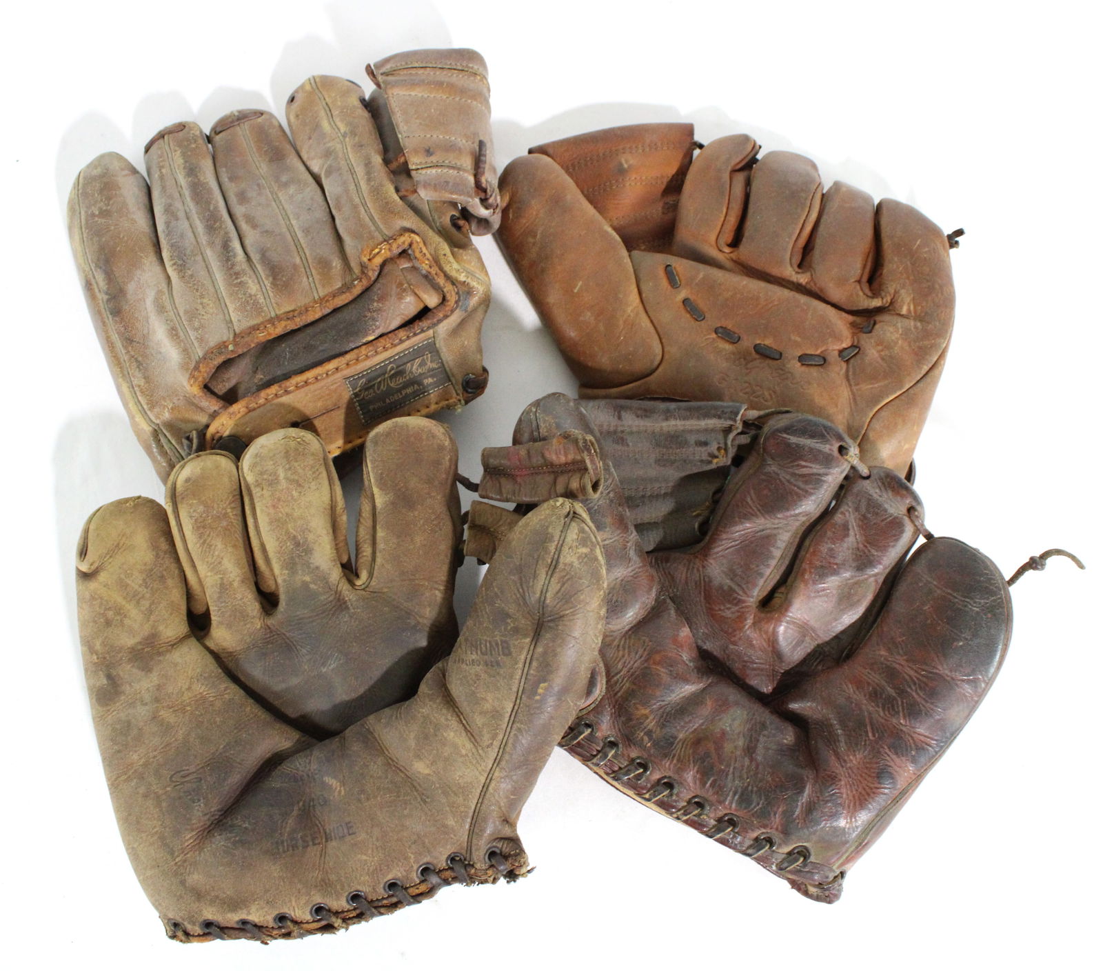 Leather Baseball Gloves incl. MacGregor and Geo Reach Co. (1 of 4)