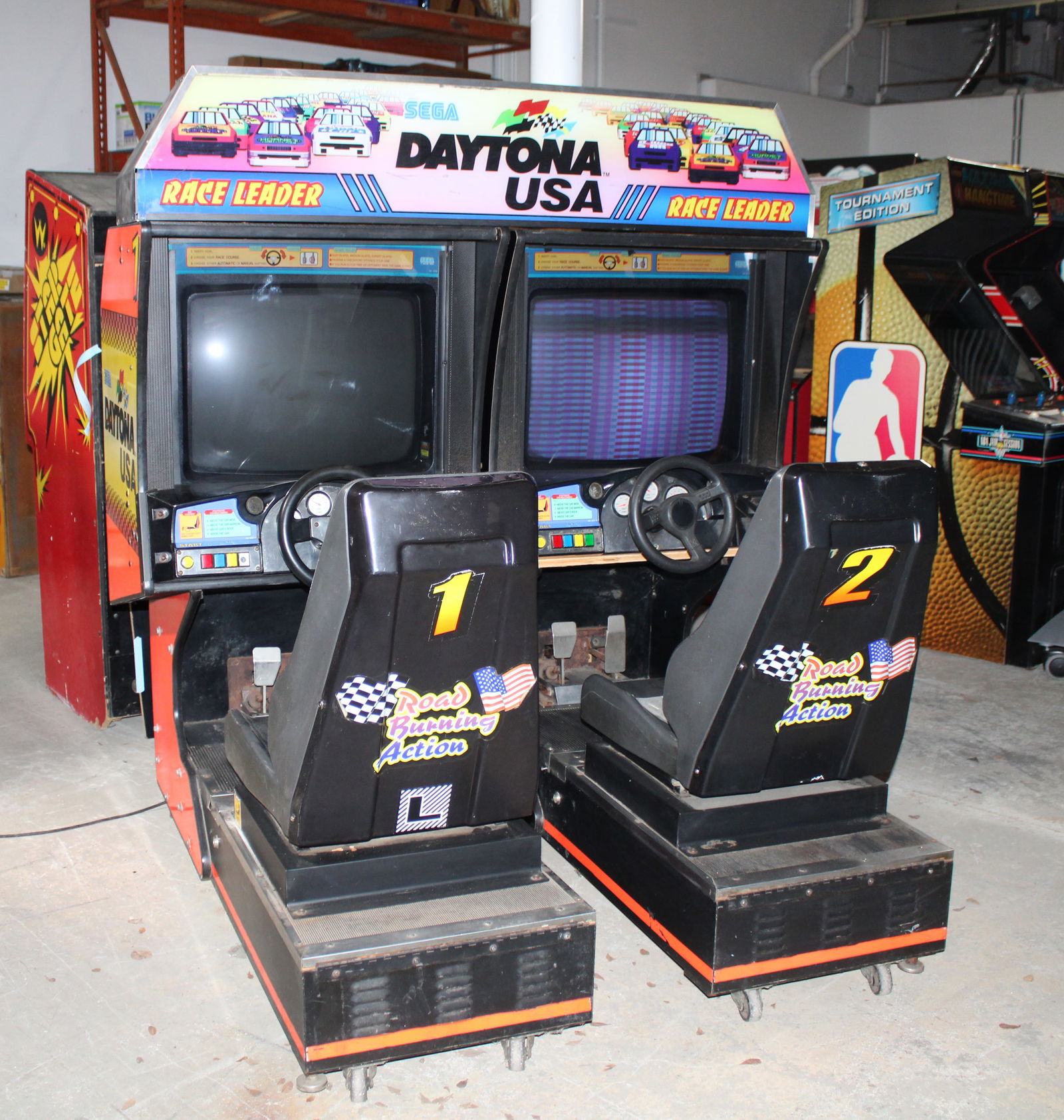 Linked Daytona Racing Sit Down Racing Arcade Games (1 of 3)