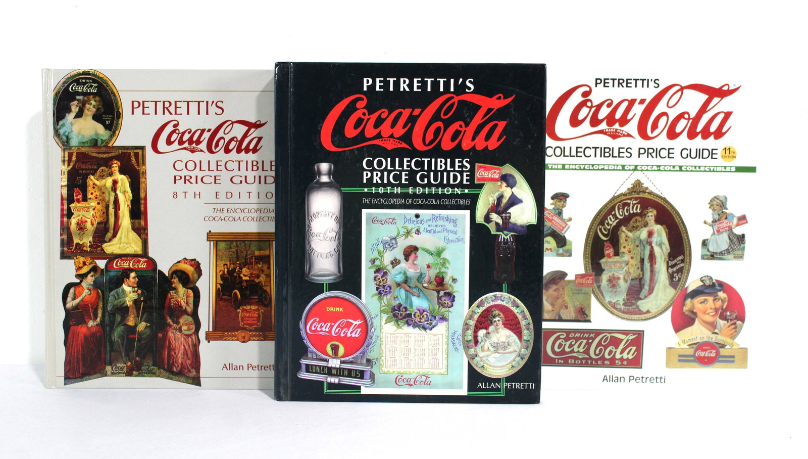 Coca Cola Price Guides, Alan Petretti: 8th, 10th and 11th editions. In-house shipping available.