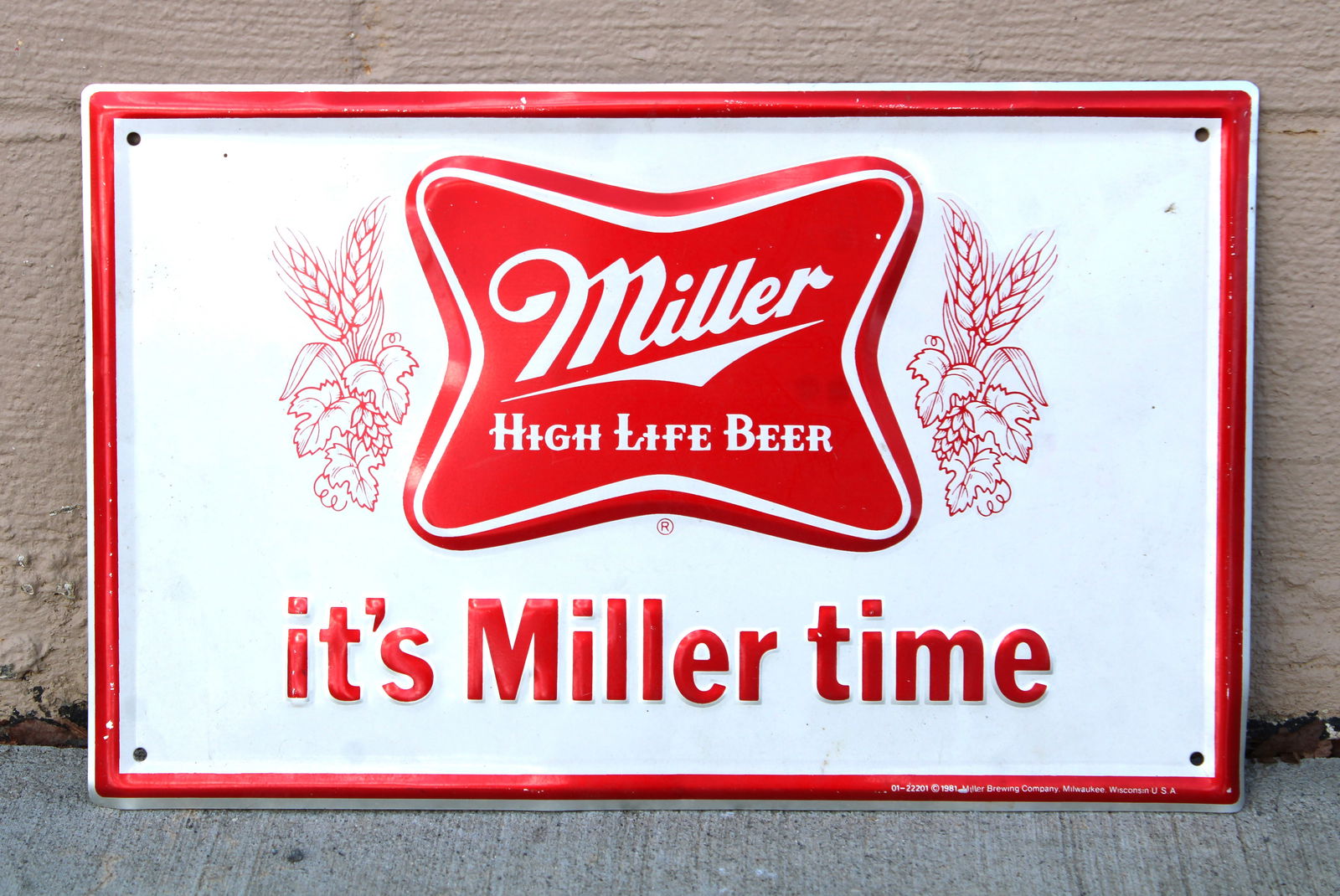 "It's Miller Time" Beer Sign, 1981 (1 of 1)