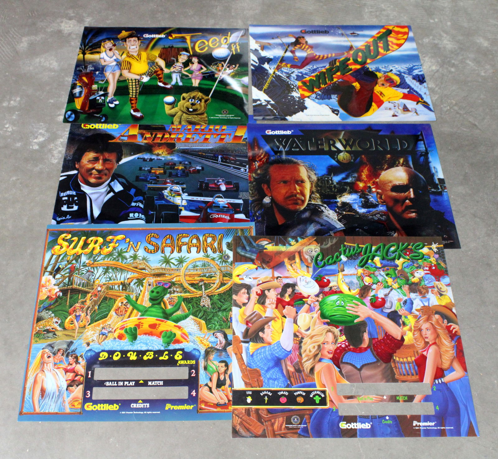 Gottlieb Pinball Translites incl. Tee'd Off and Waterworld (1 of 1)