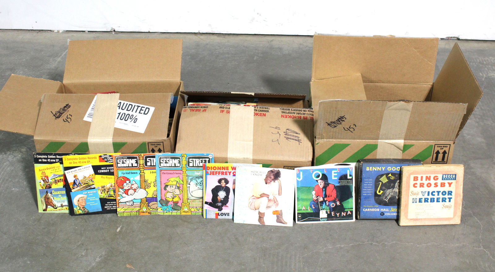 Assorted 45rpm Records for Jukebox, Lot 4 (1 of 4)