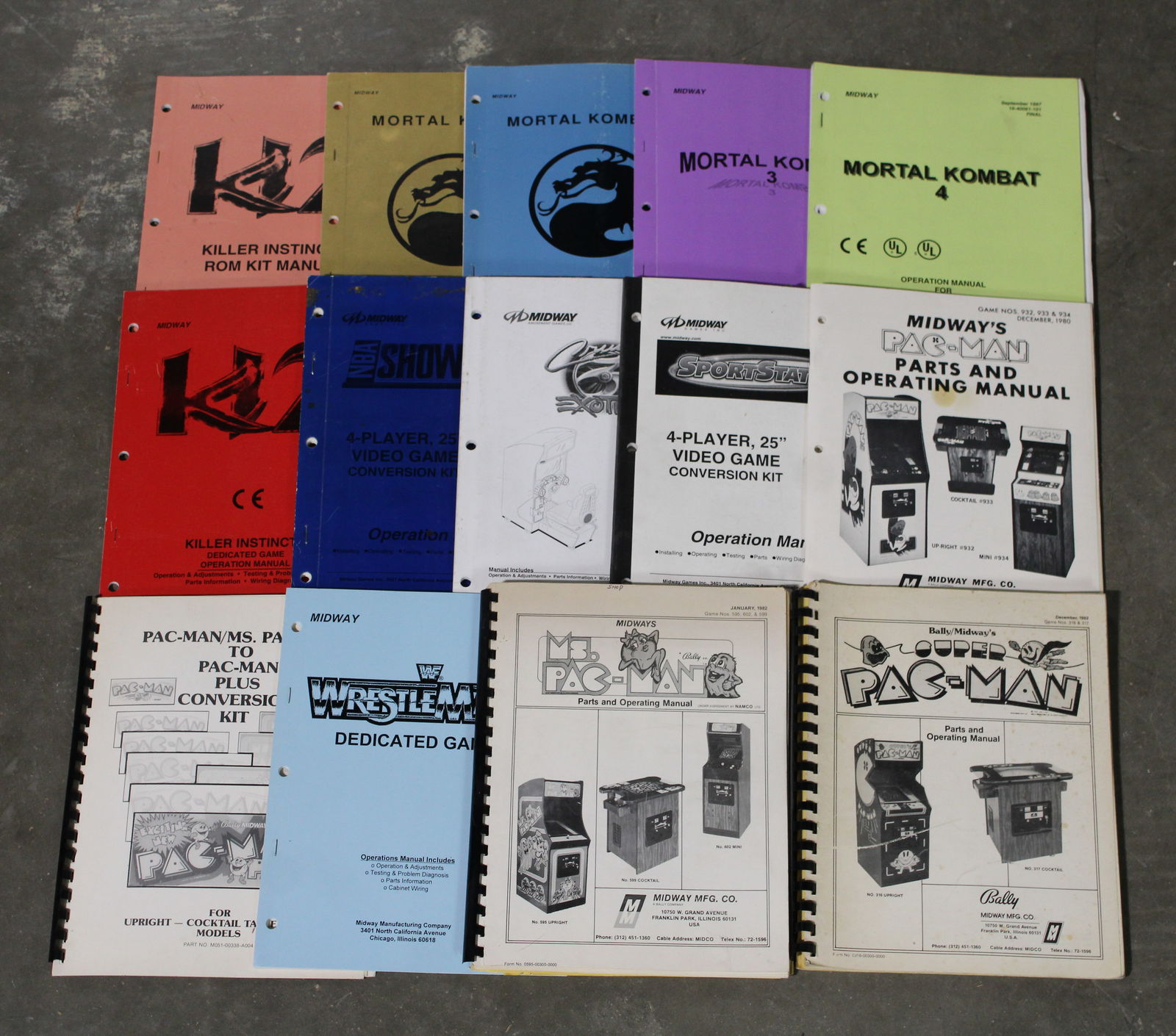 Arcade Manuals incl. Mortal Kombat, Killer Instinct 2 and Ms. Pac-Man (1 of 1)