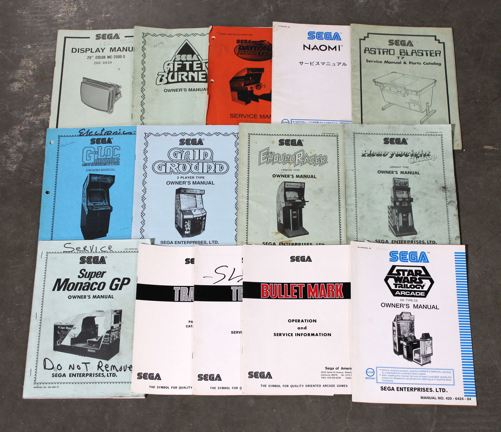 Sega Arcade Game Manuals incl. After Burner and Astro Blaster (1 of 1)