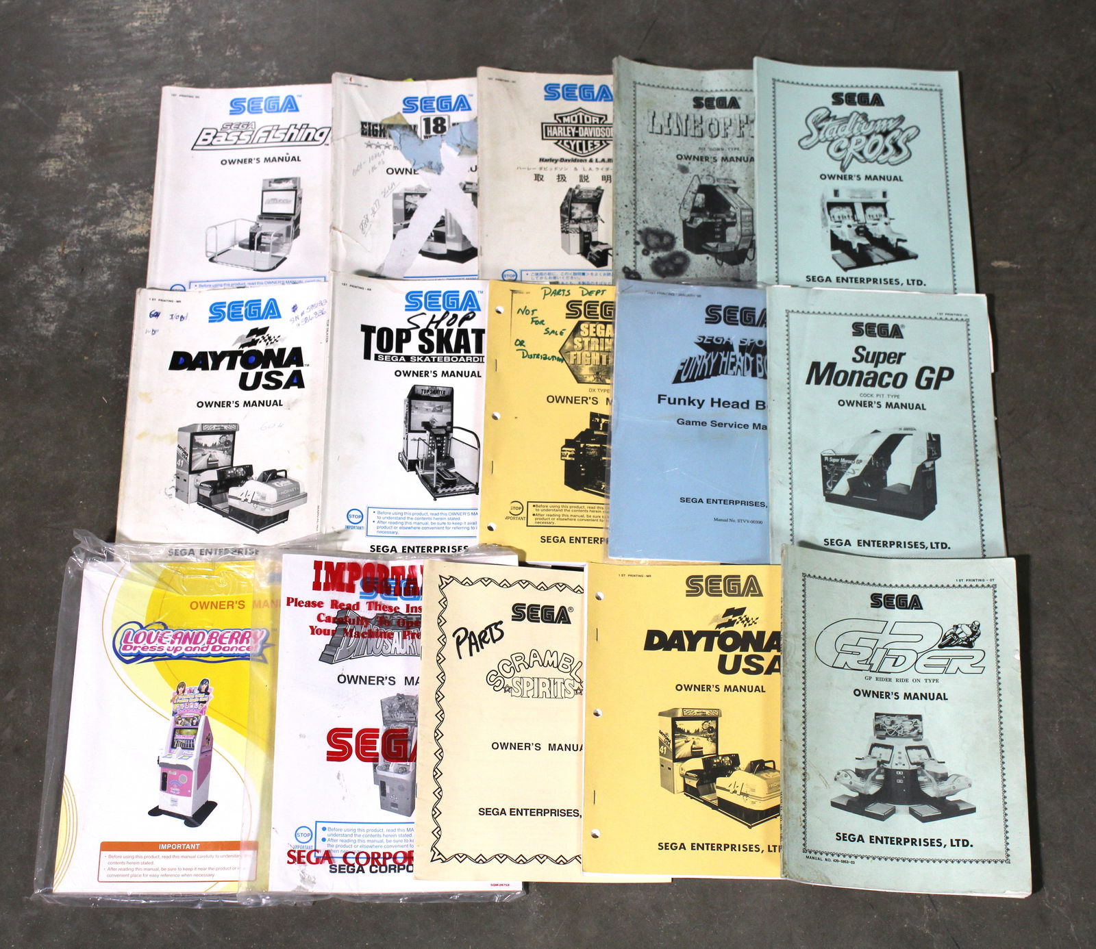 Sega Manuals incl. Harley Davidson and Daytona USA (1 of 1)