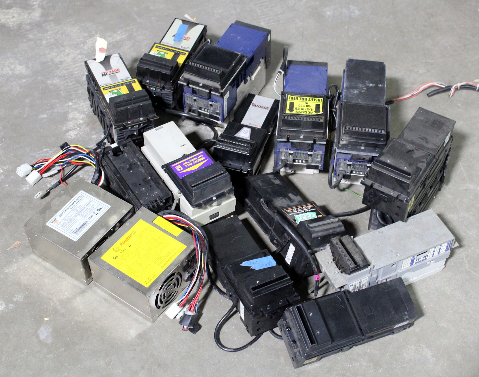 Assorted Bill Acceptors and Power Supplies (1 of 2)