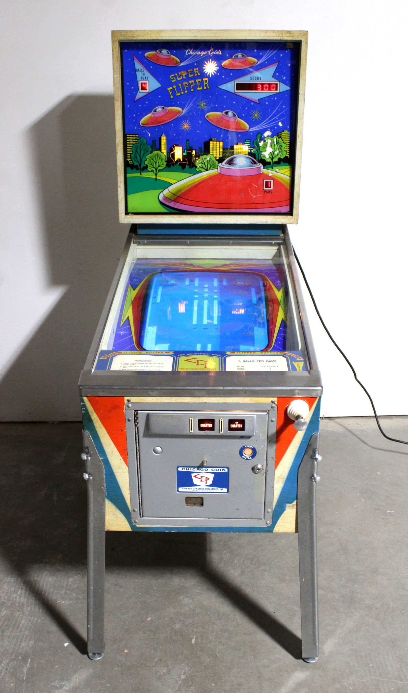 Chicago Coin Super Flipper Pinball Machine (1 of 5)