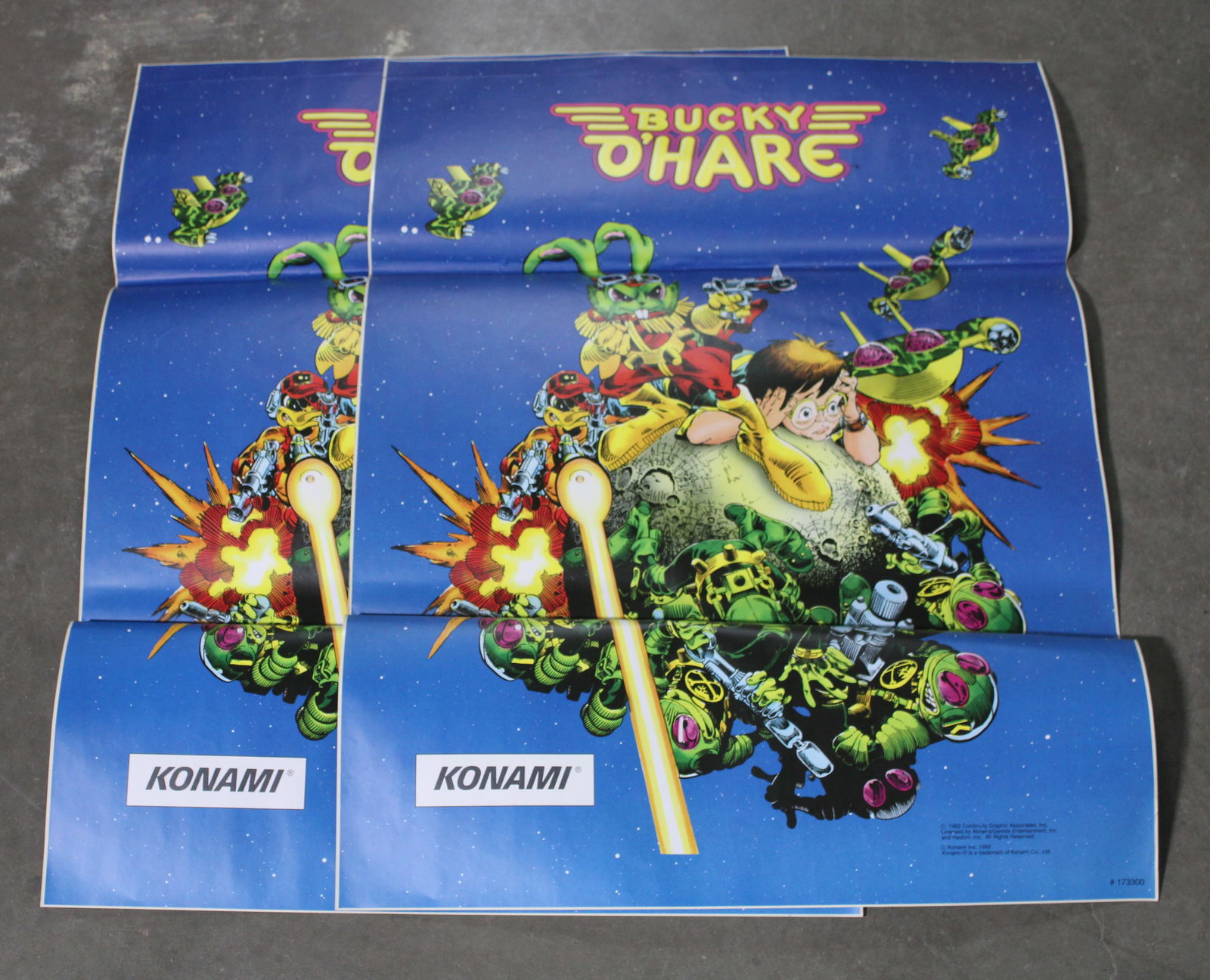 NOS Konami Bucky O'Hare Arcade Game Side Art (1 of 2)