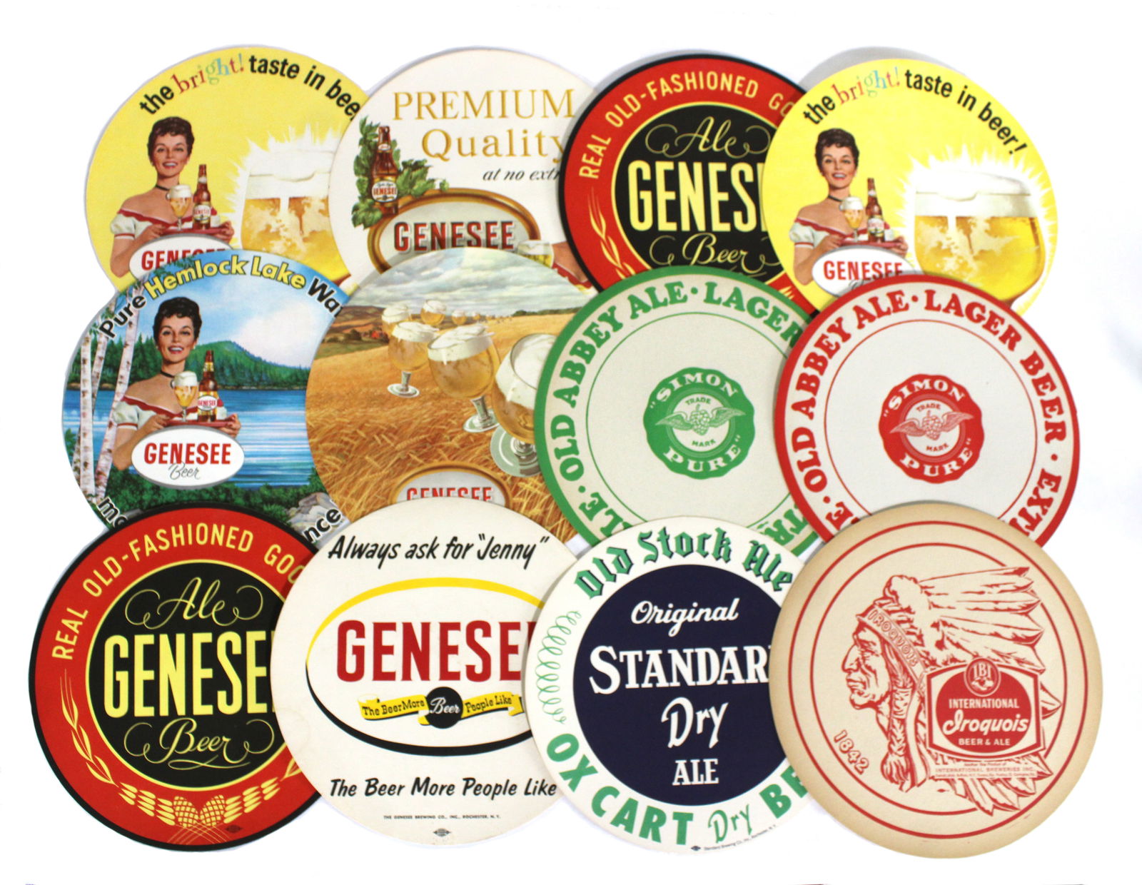Beer Tray Advertising Inserts incl. Old Abbey Ale, Genesee and Iroquois, Lot 2 (1 of 1)