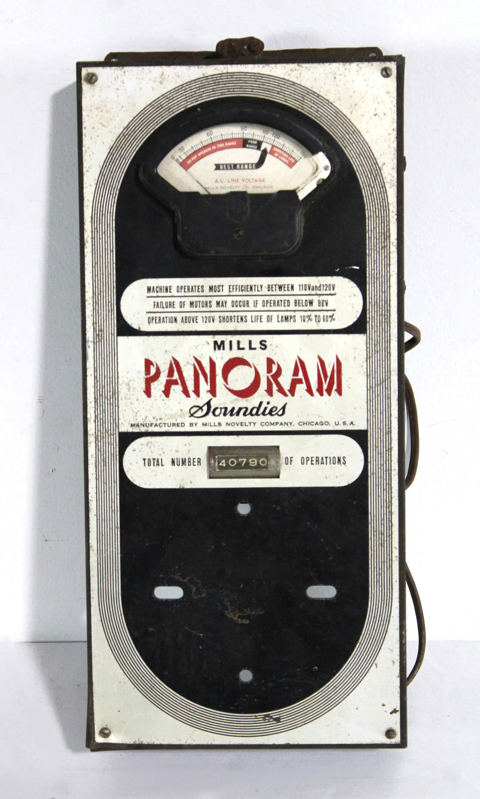 Mills Novelty Panoram Soundies Voltage Meter (1 of 2)