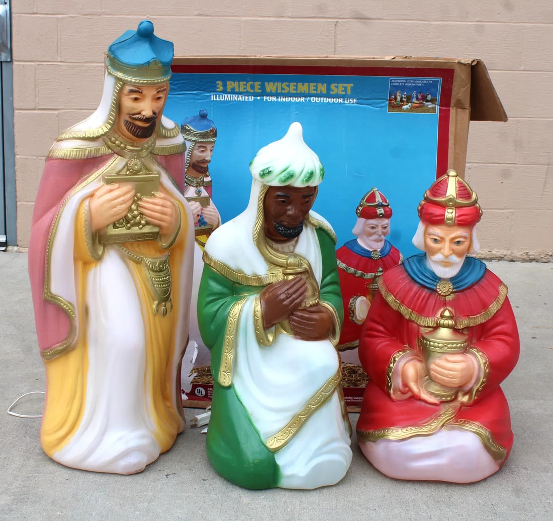 General Foam 36" Three Wisemen Christmas Nativity Blow Mold Set with Box (1 of 3)