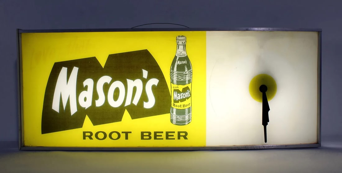 Mason's Root Beer Light Up Clock (1 of 1)