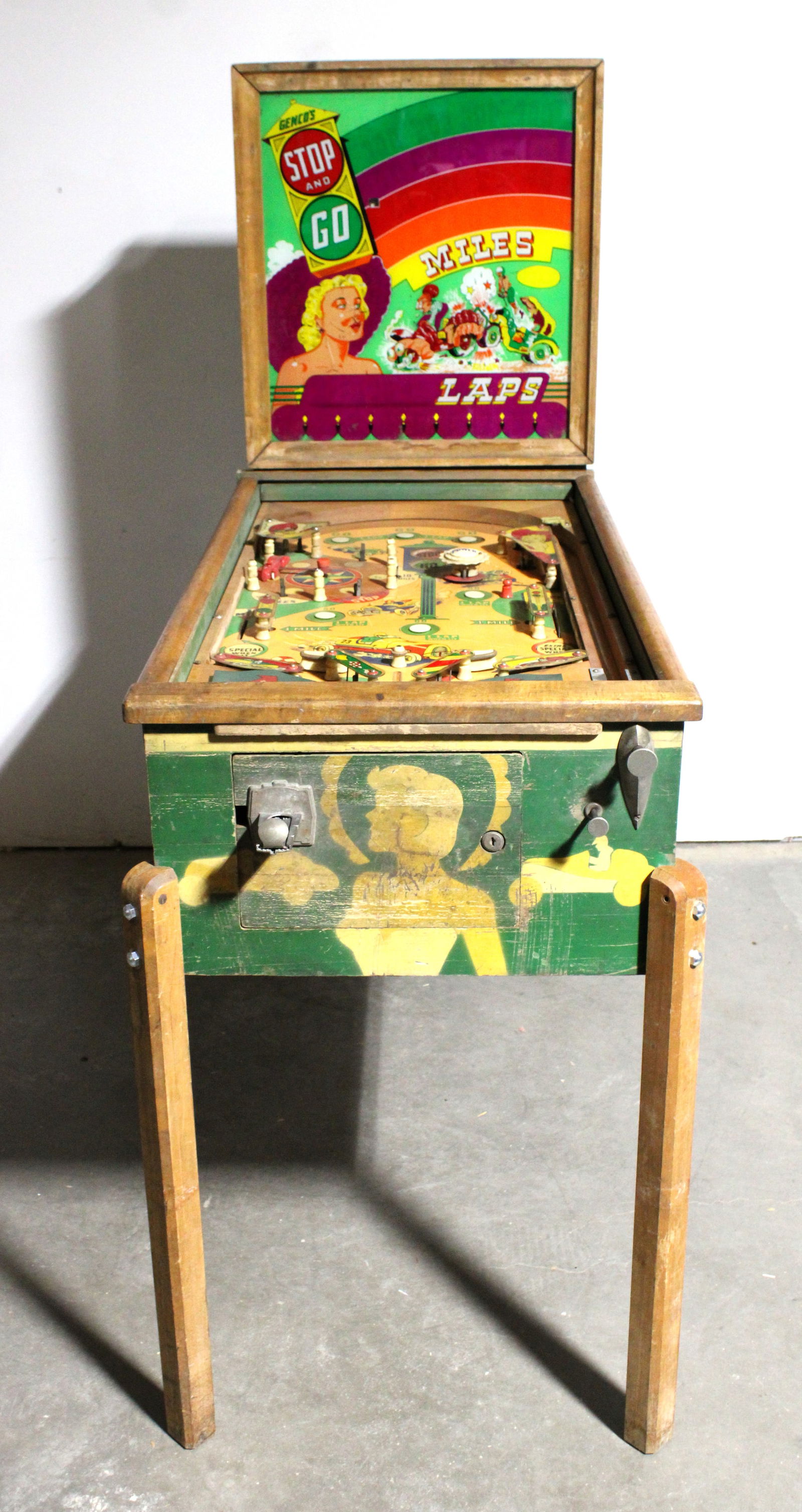 Genco Stop and Go Woodrail Pinball Machine (1 of 8)