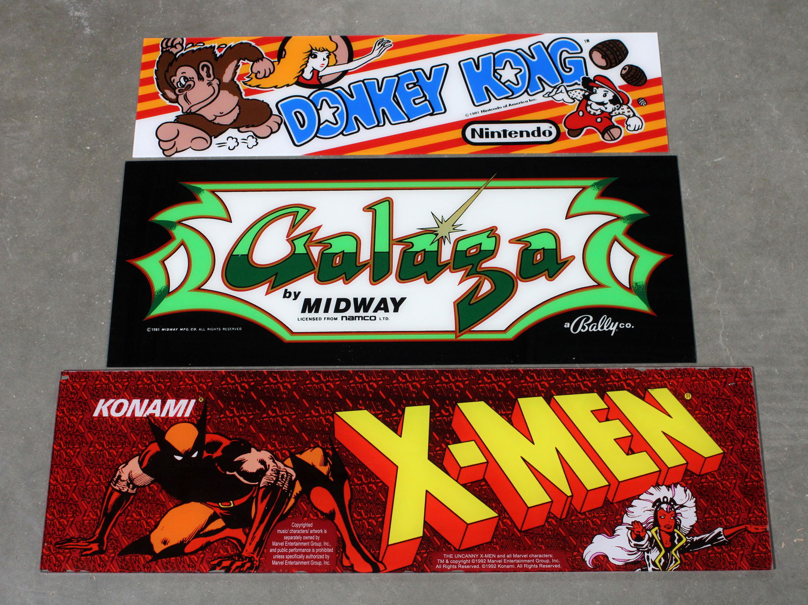 Arcade Headers incl. Donkey Kong, Galaga, and X-Men (1 of 1)