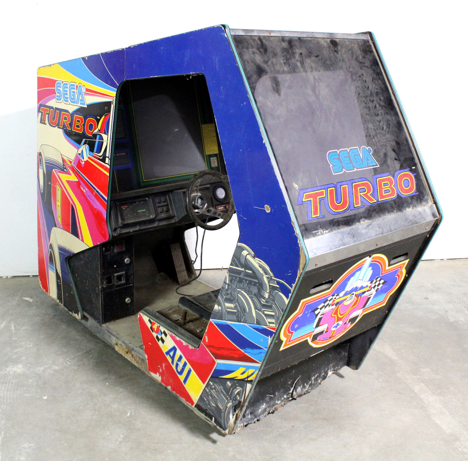 Sega Turbo Sit Down Racing Arcade Game, Parts or Repair (1 of 8)