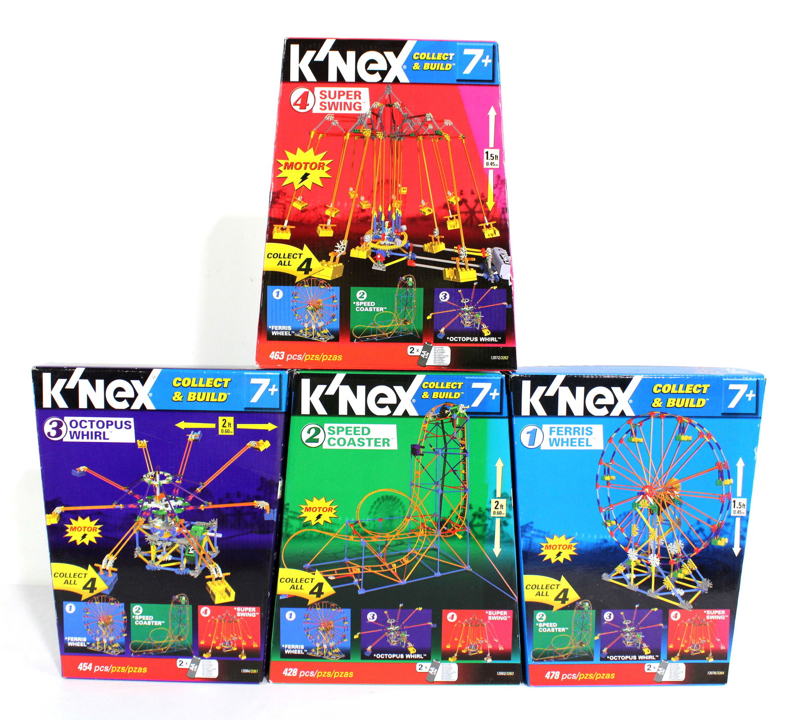 NIB K'Nex Building Sets: Total of four boxes. In-house shipping available.
