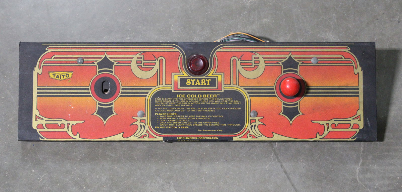 Taito Ice Cold Beer Arcade Game Control Panel (1 of 2)