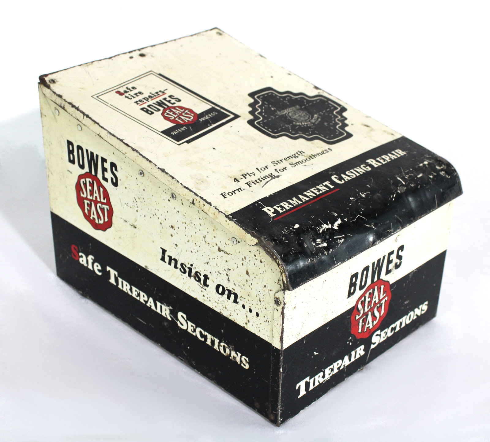 Bowes Seal Fast Tire Repair Store Display: In-house shipping available. Dimensions: 8 x 9 x 12