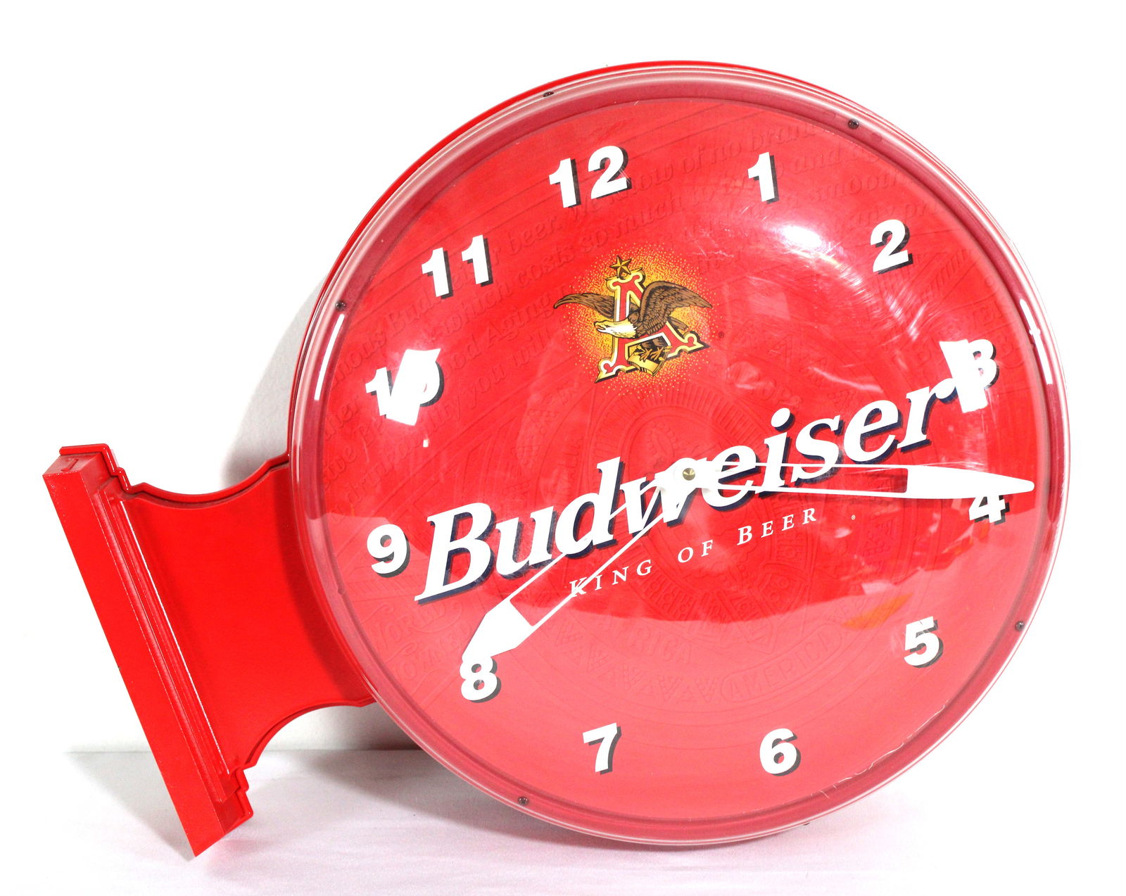 Budweiser Flange Style Wall Clock (1 of 2)